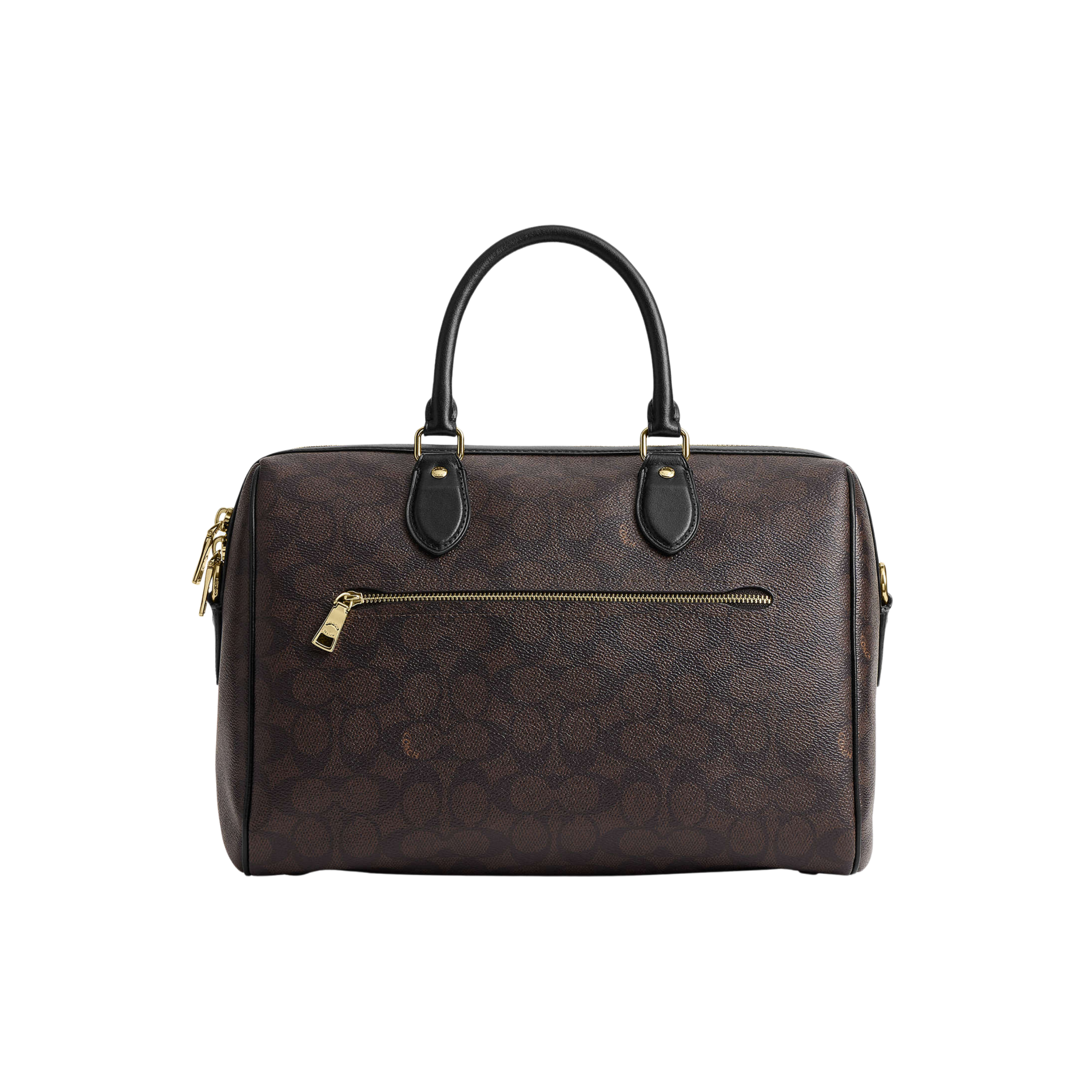 Coach Women Rowan Large Satchel Bag - Walnut Black