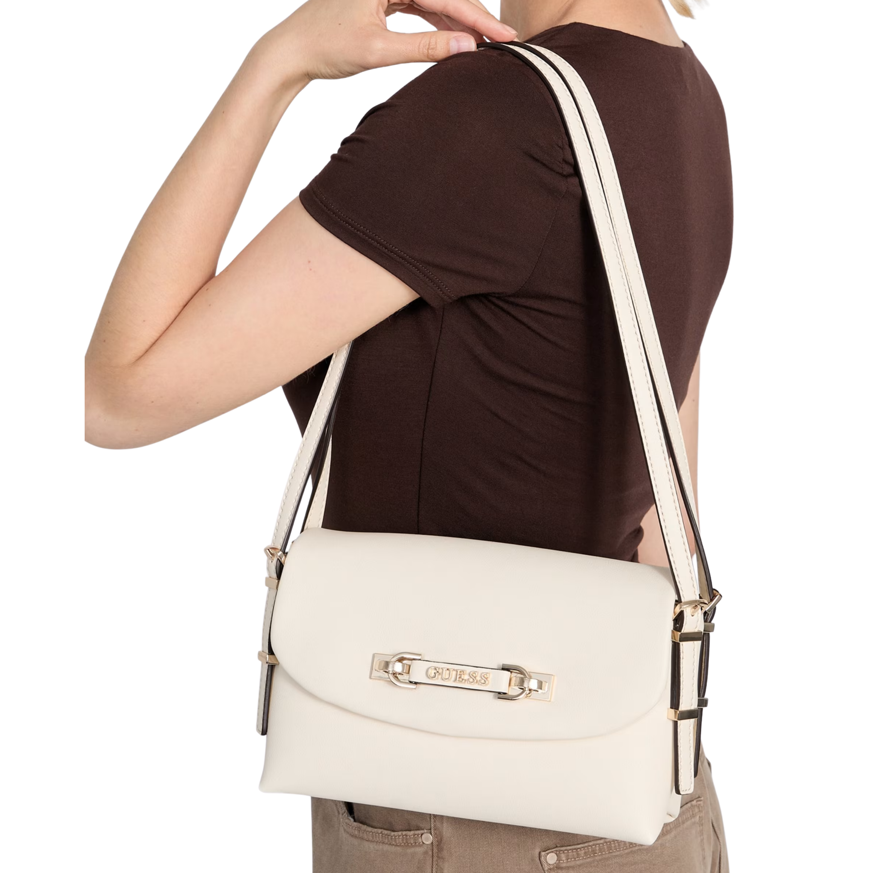 Guess Women Lefia Shoulder Bag - Off