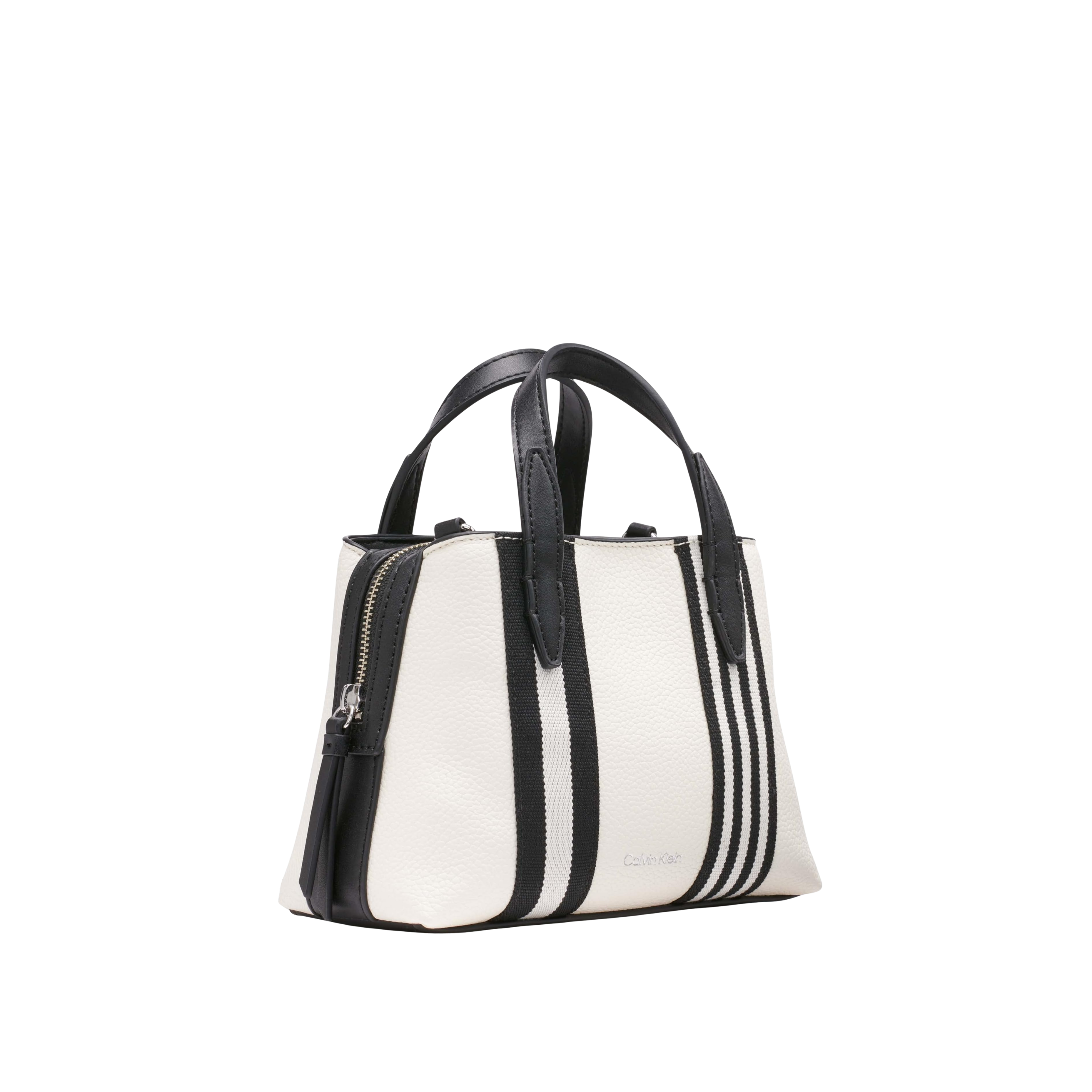 Calvin Klein Women Millie 2 In 1 Mini Satchel Crossbody Bag - Cherub White Black
