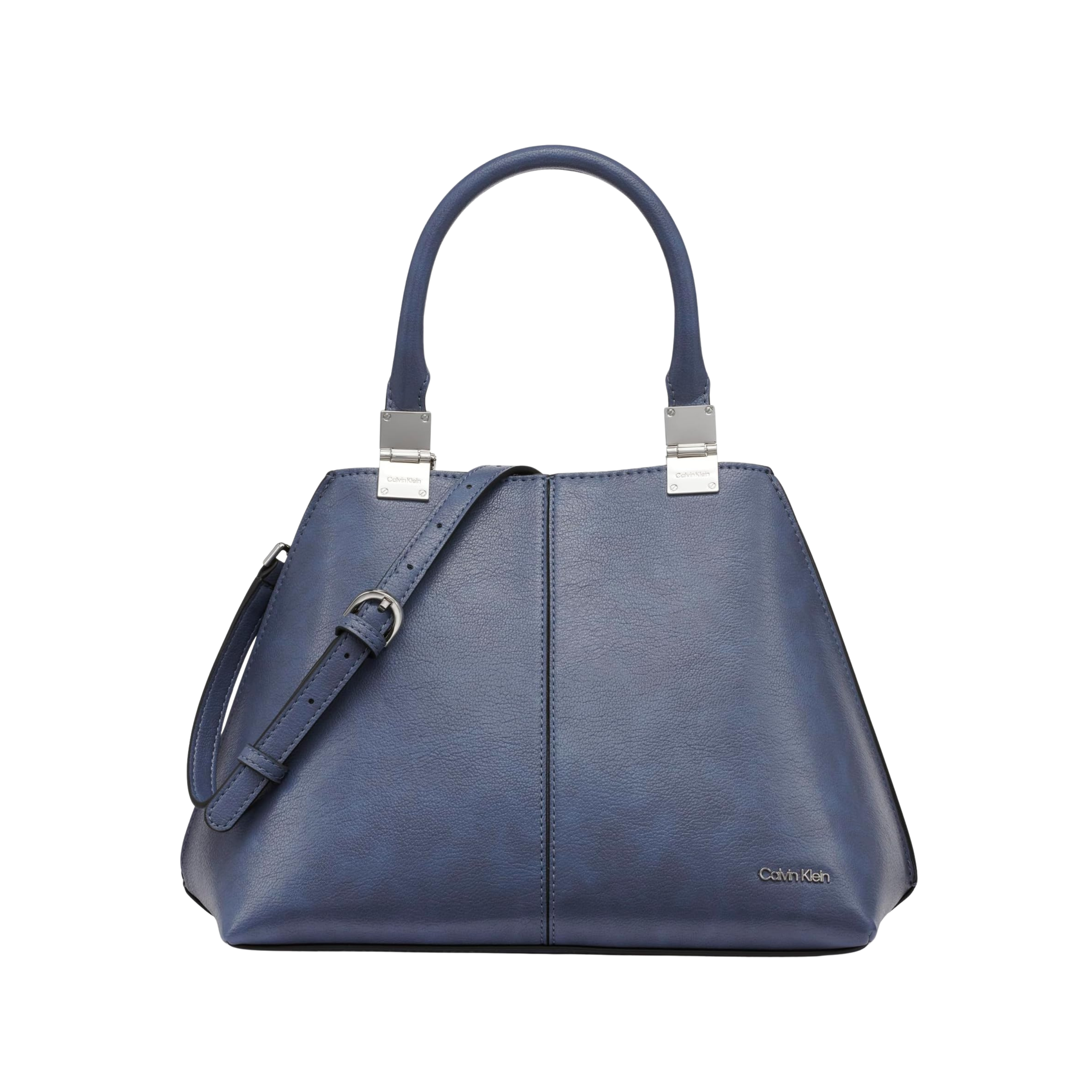 Calvin Klein Women Granite Geometric Satchel Bag - Folkstone Grey