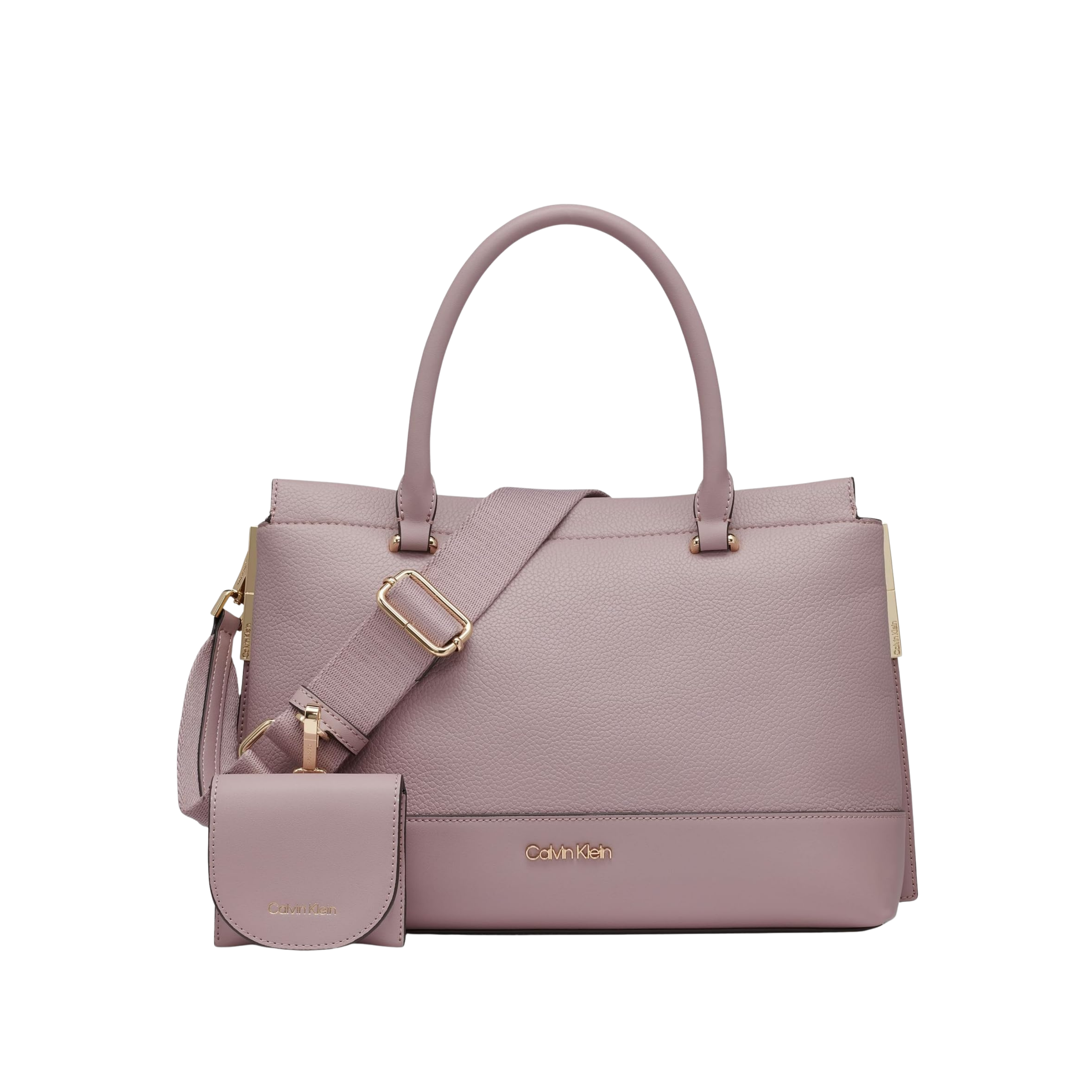 Calvin Klein Women Bianca Triple Compartment Satchel Bag - Pink Thistle