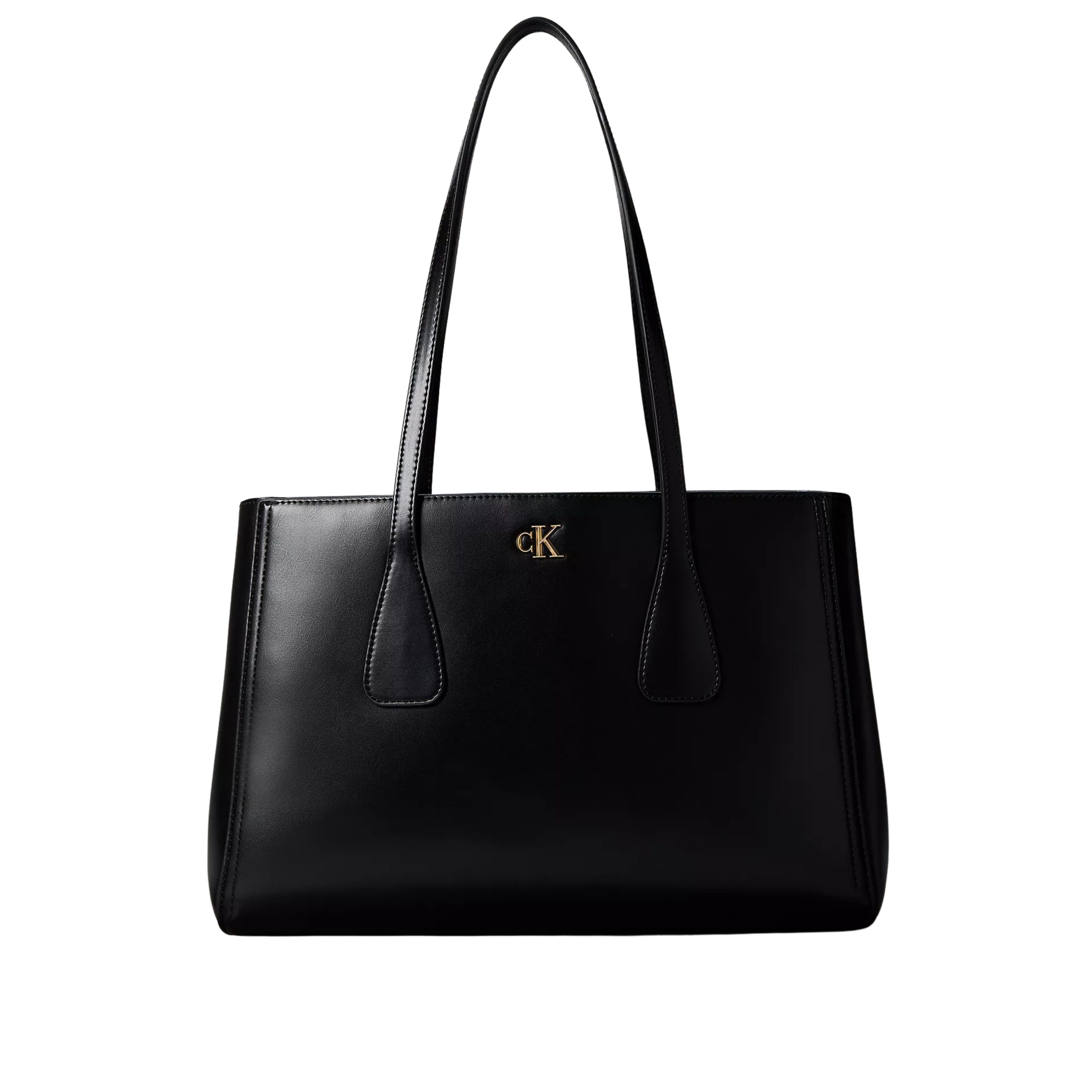 Calvin Klein Women Monogram Medium Work Tote Bag - Black