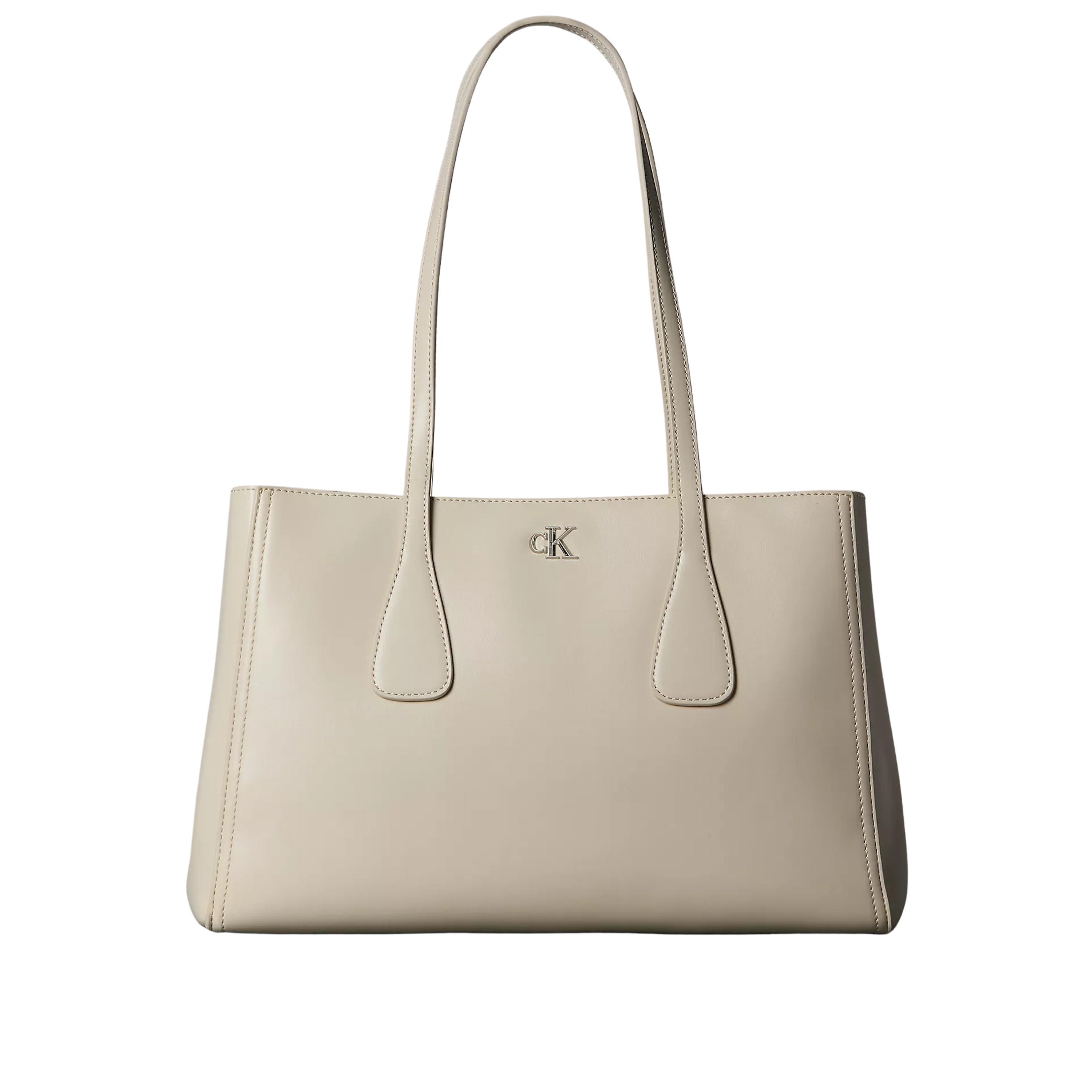 Calvin Klein Women Monogram Medium Work Tote Bag - Light Hay