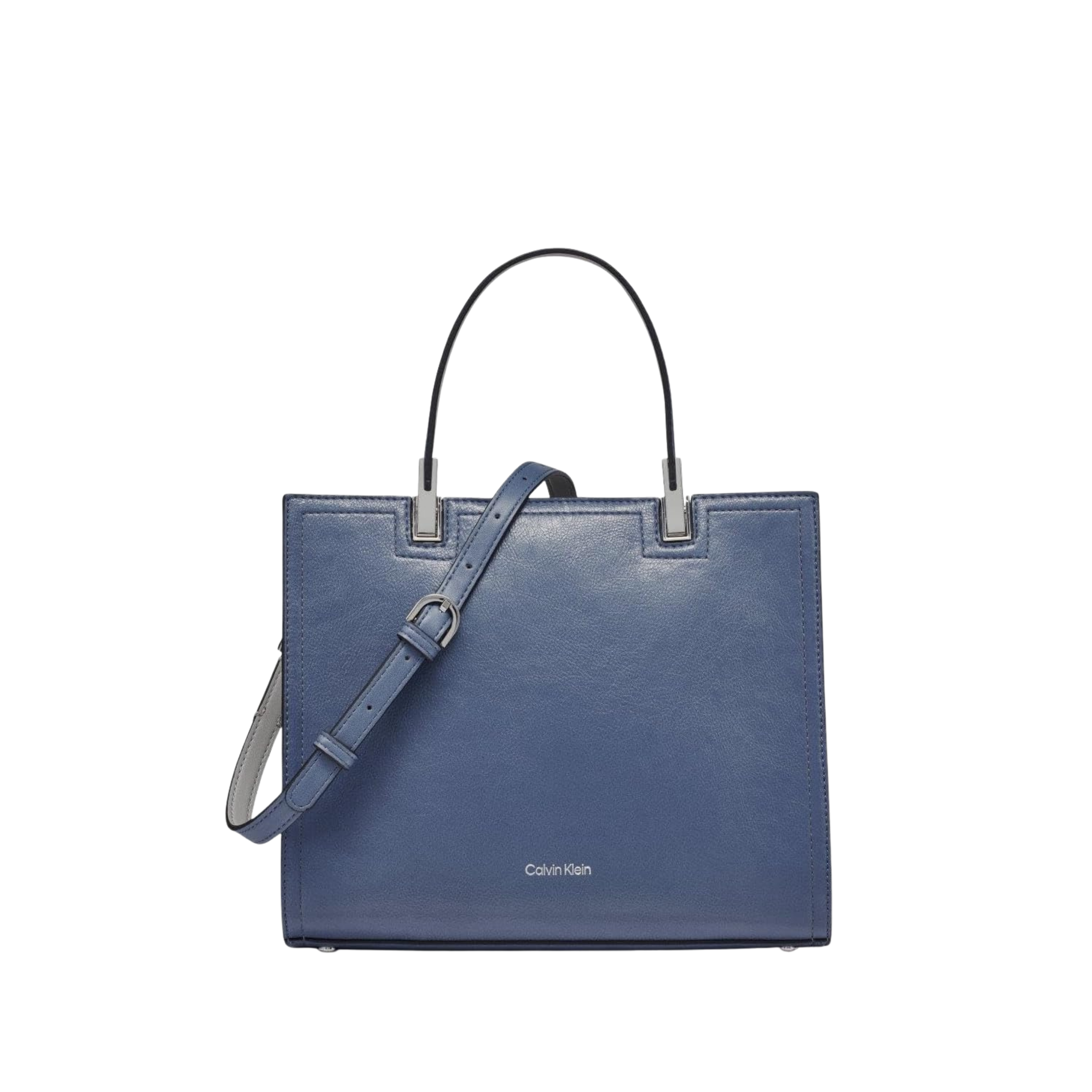 Calvin Klein Women Verne Triple Compartment Satchel Bag - Grey Dove Blue