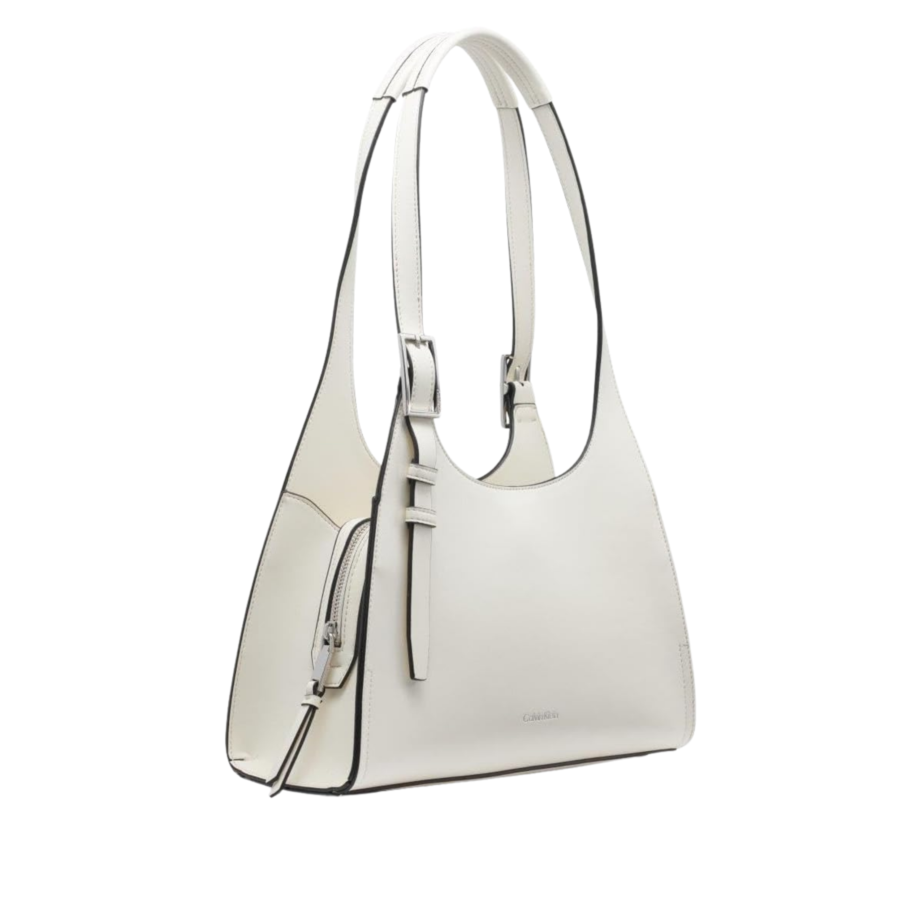 Calvin Klein Women Quill Triple Compartment Satchel Bag - Cherub White