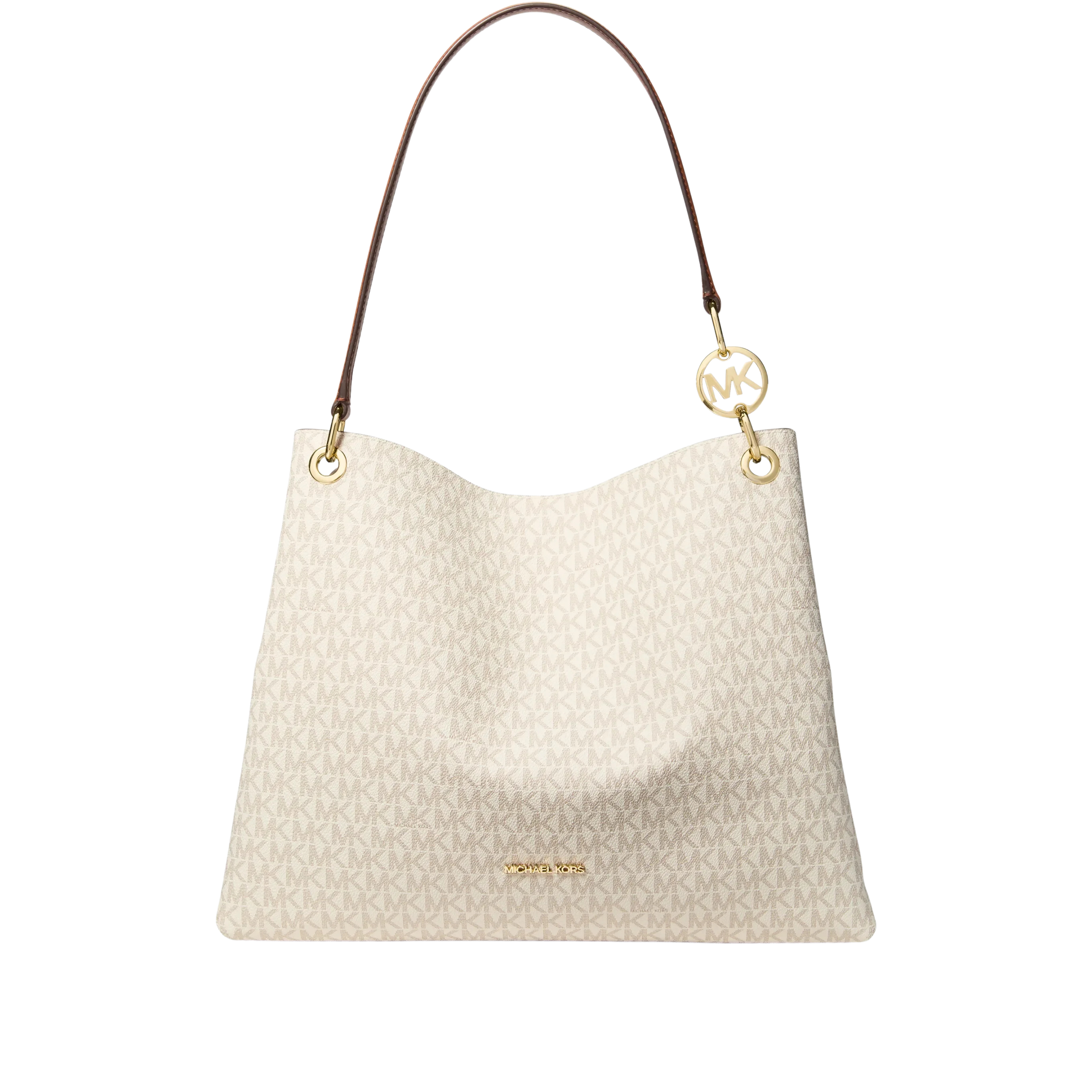 Michael Kors Women Christina Large Signature Logo Shoulder Bag - Vanilla