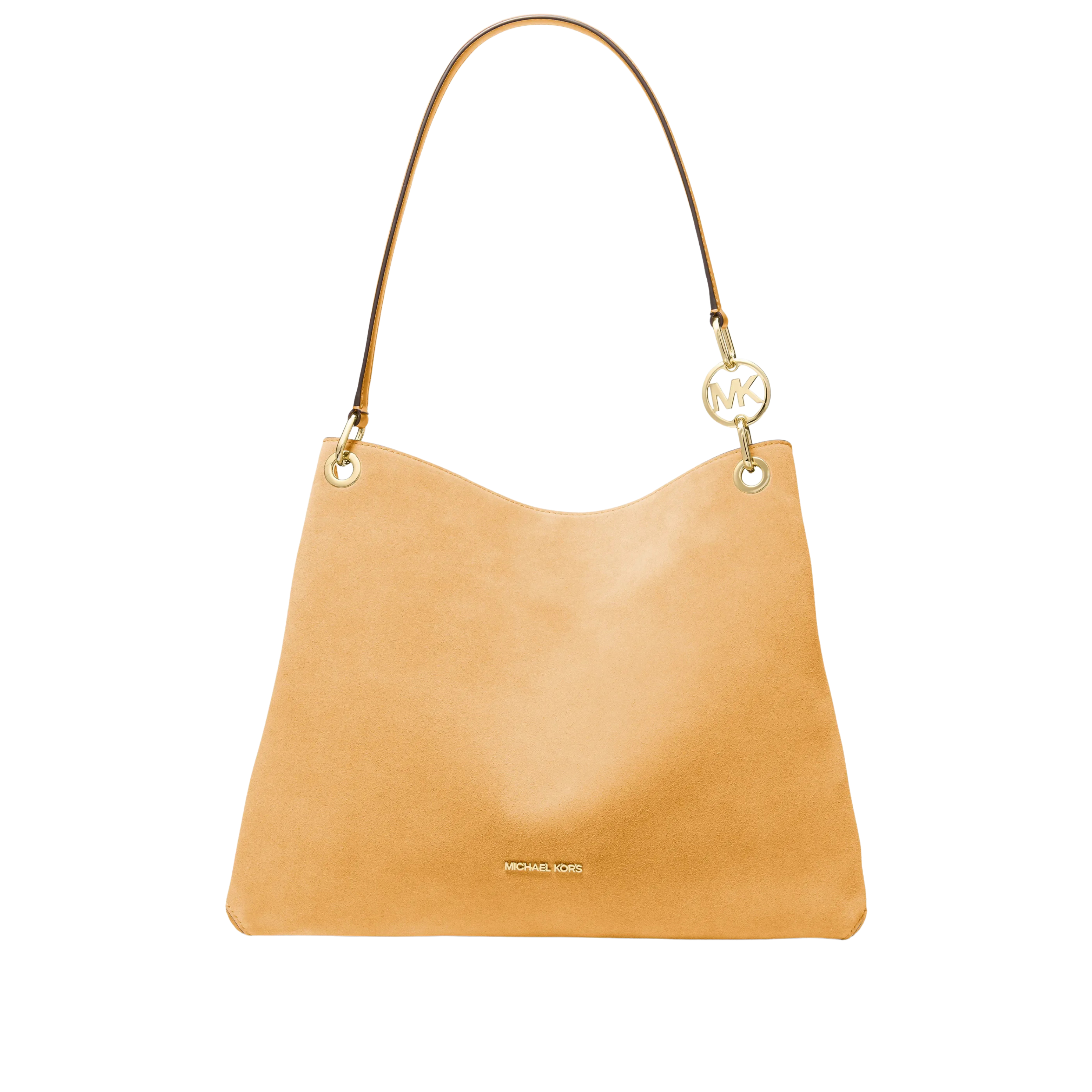 Michael Kors Women Christina Large Suede Shoulder Bag - Honeywheat