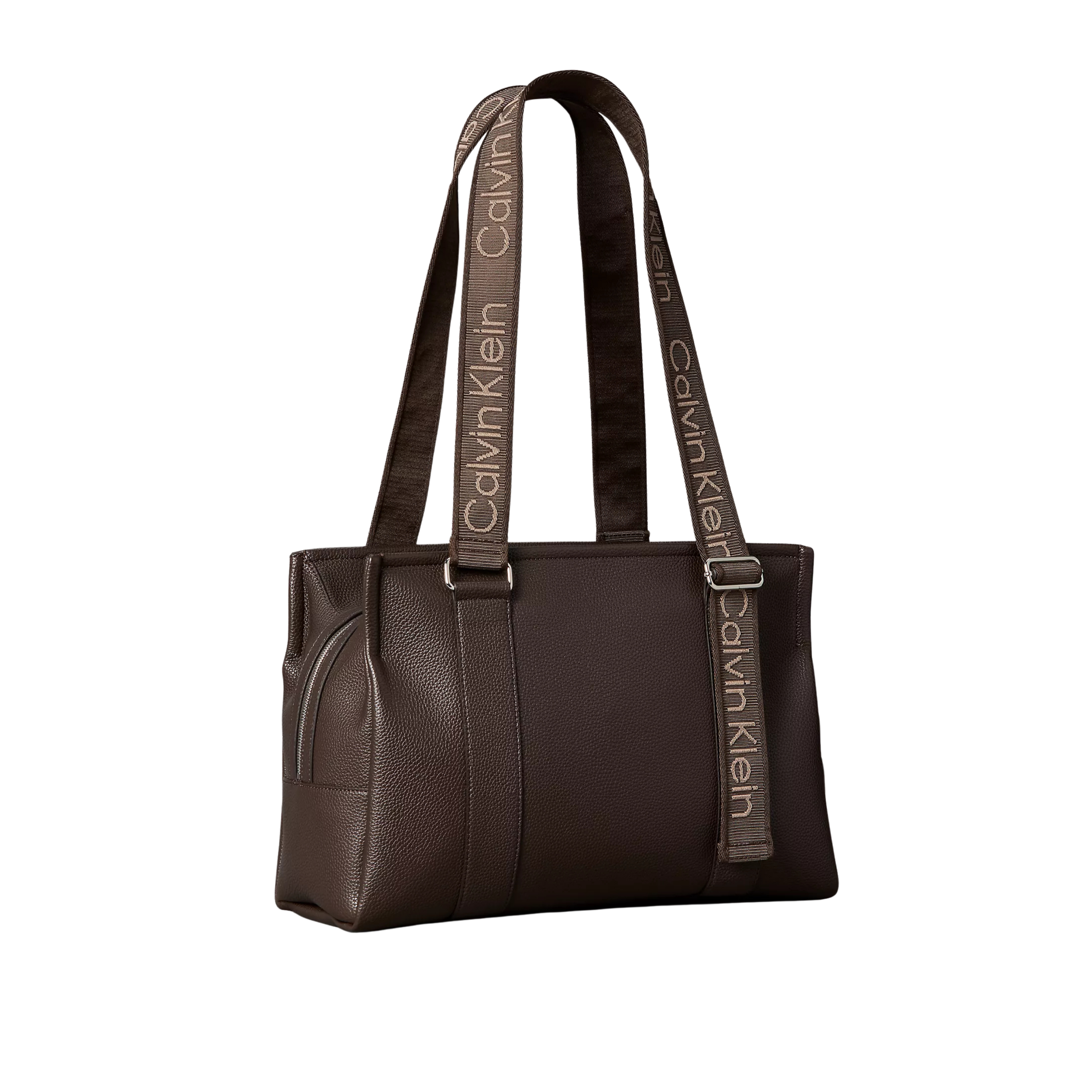 Calvin Klein Women Logo Strap Tote Bag - Brown