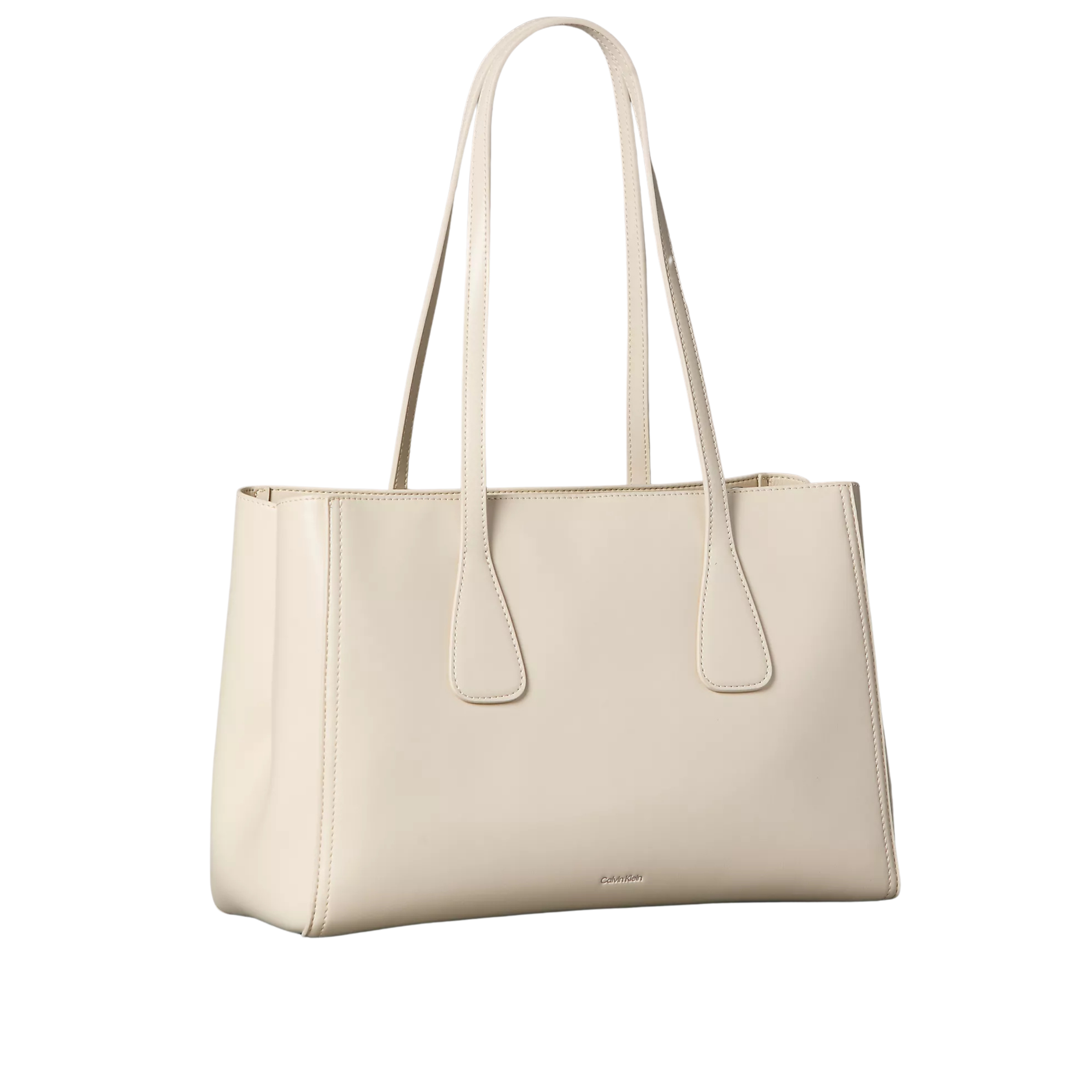 Calvin Klein Women Monogram Medium Work Tote Bag - Light Hay