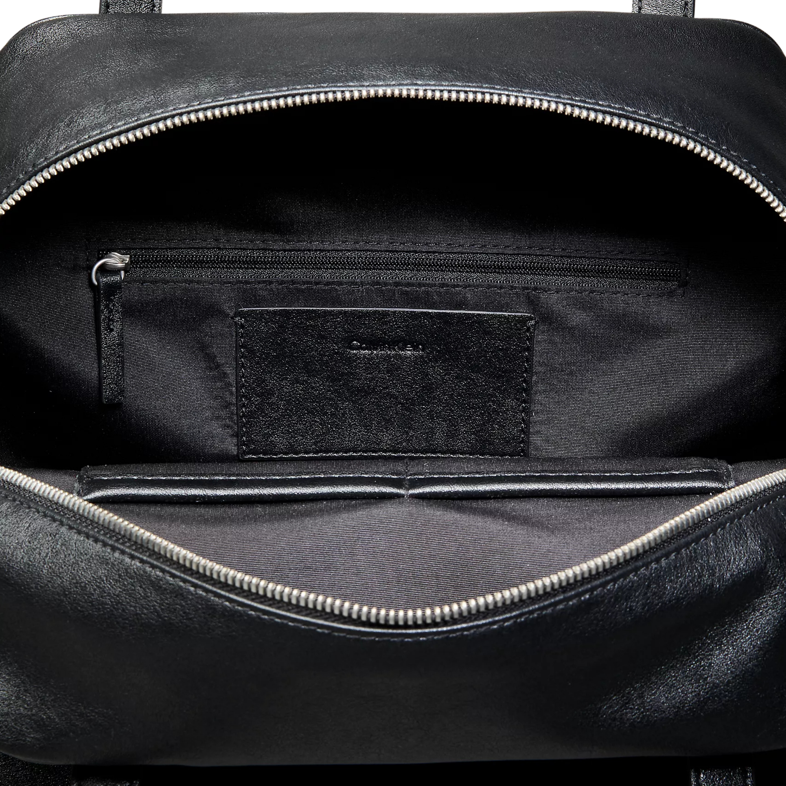 Calvin Klein Women Embossed Monologo Pocket Tote Bag - Black