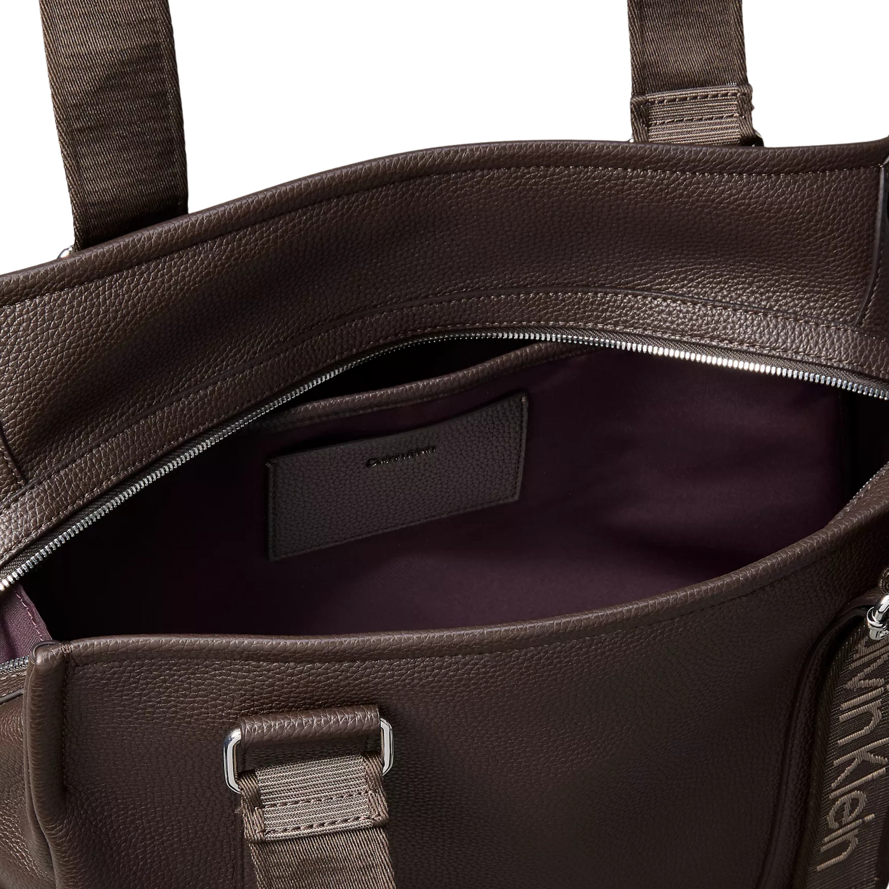 Calvin Klein Women Logo Strap Tote Bag - Brown