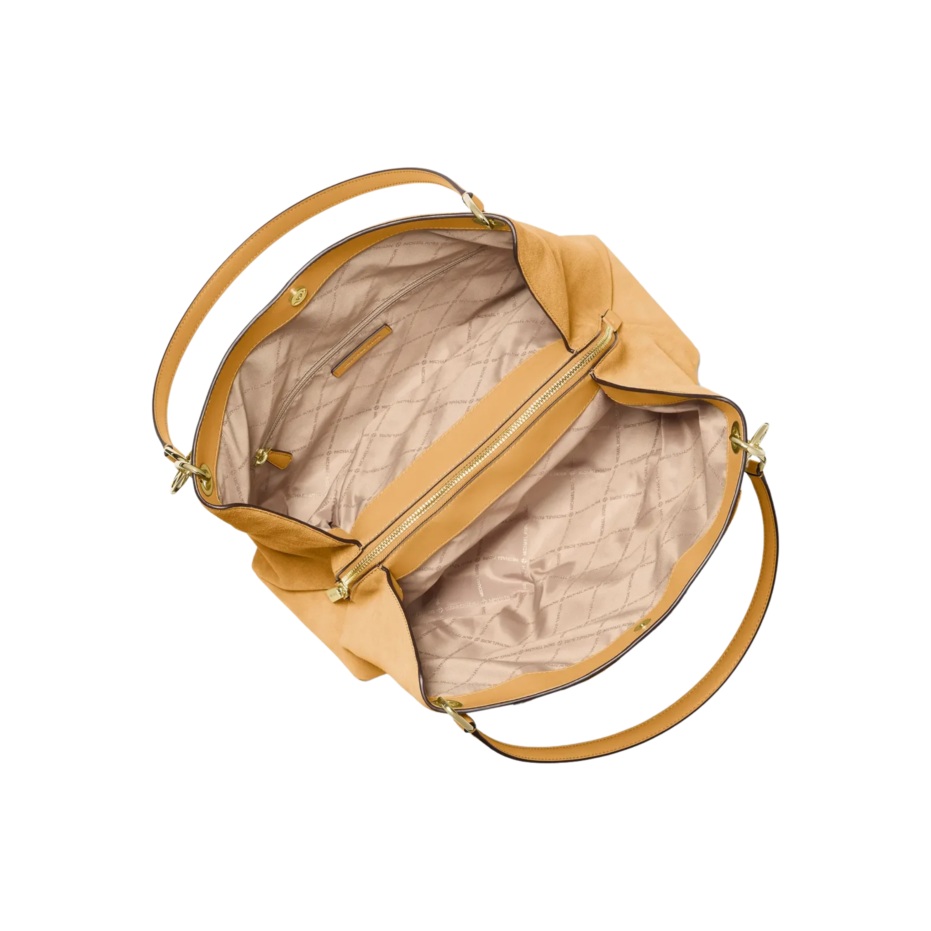 Michael Kors Women Christina Large Suede Shoulder Bag - Honeywheat