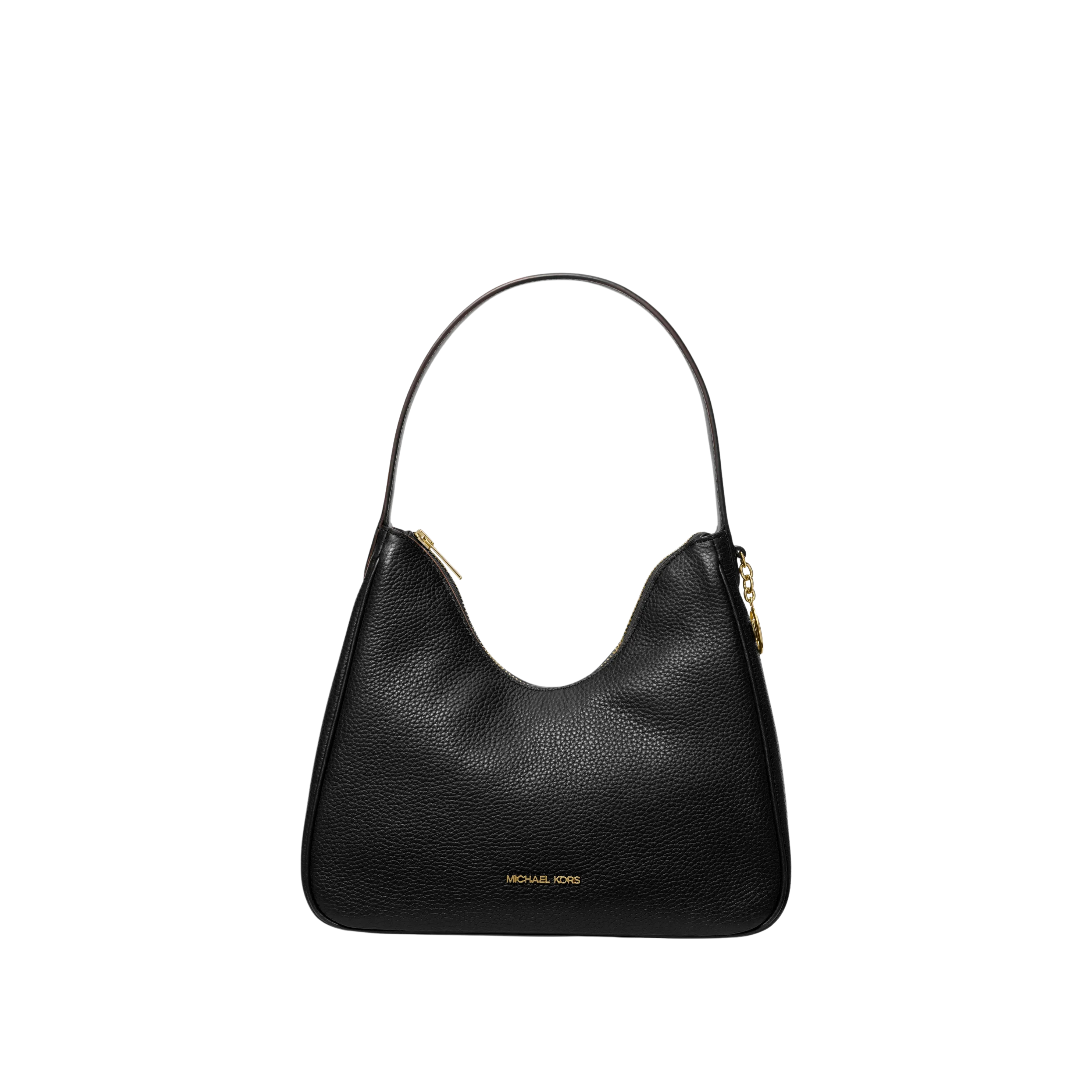 Michael Kors Women Nayla Small Pebbled Leather Hobo Shoulder Bag - Black