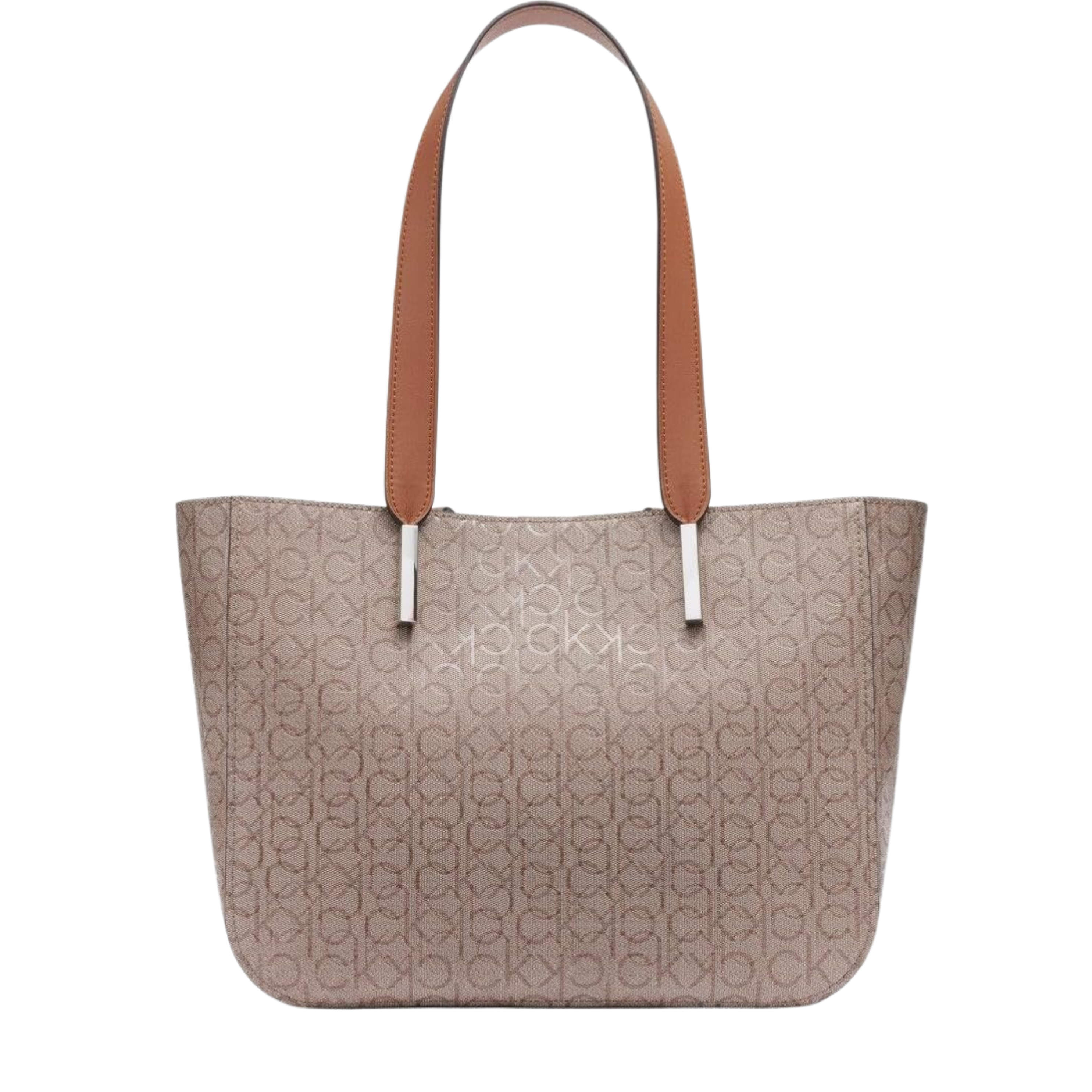 Calvin Klein Women Audrey East West Tote Bag - Almond Taupe Caramel