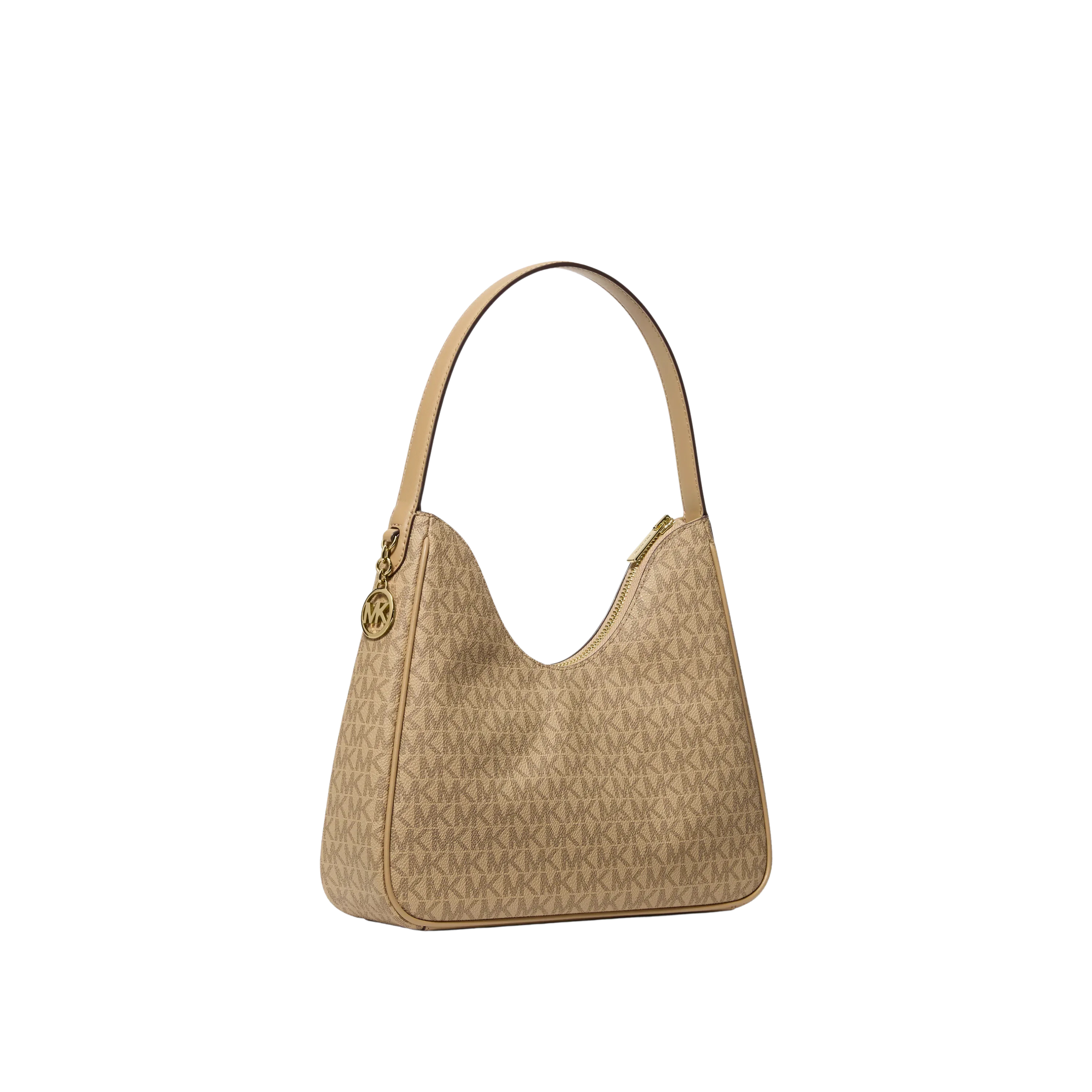 Michael Kors Women Nayla Small Signature Logo Hobo Shoulder Bag - Camel