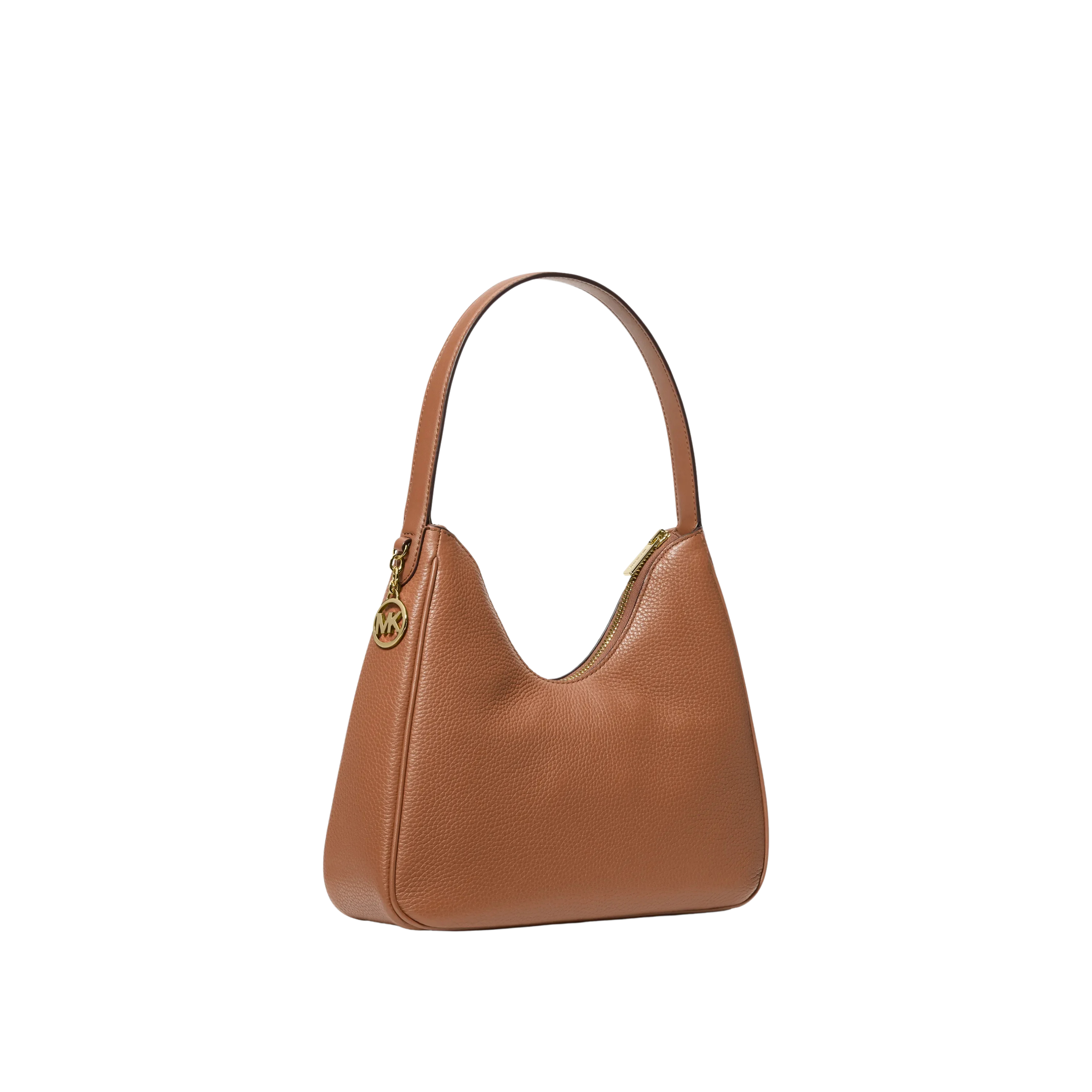 Michael Kors Women Nayla Small Pebbled Leather Hobo Shoulder Bag - Luggage