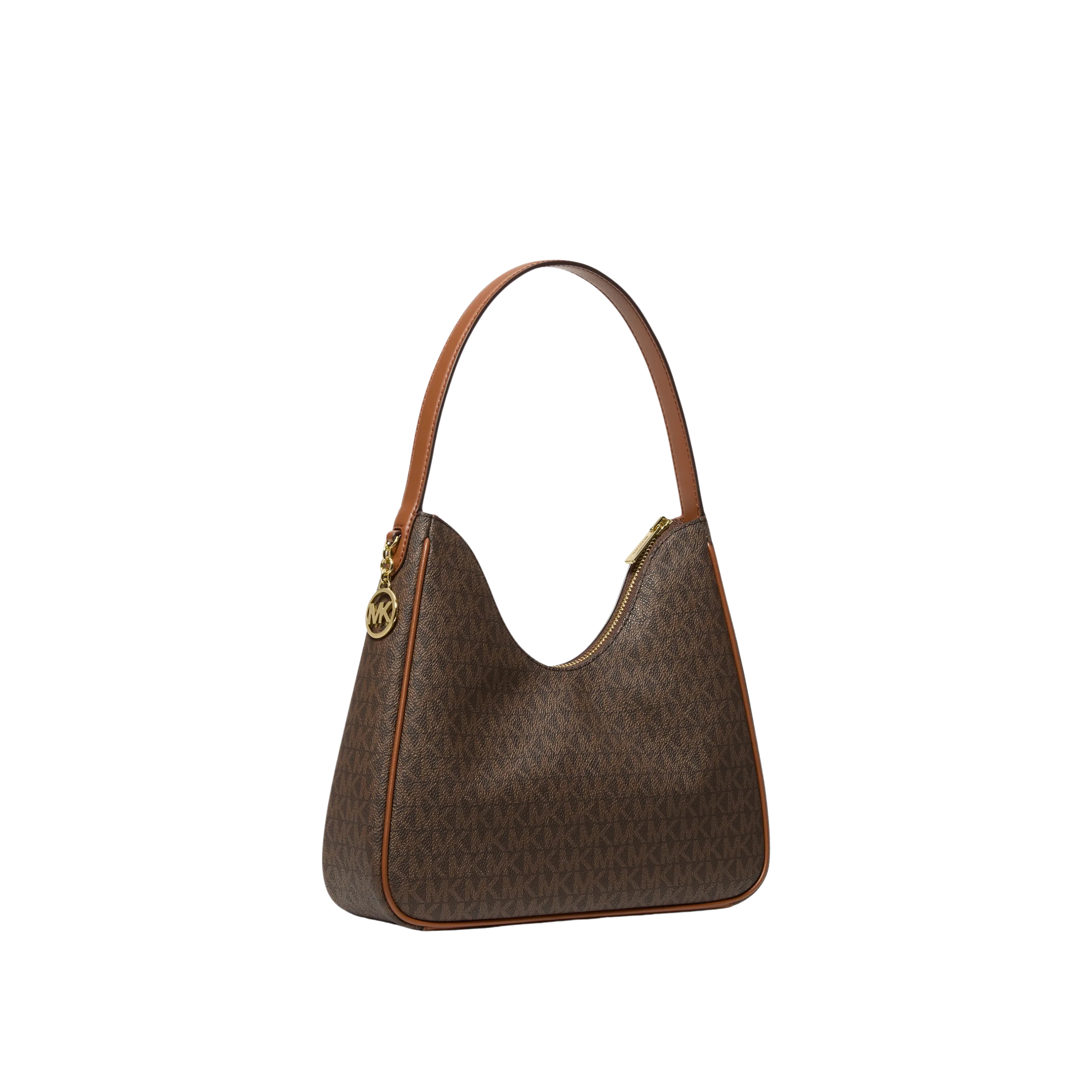 Michael Kors Women Nayla Small Signature Logo Hobo Shoulder Bag - Brown