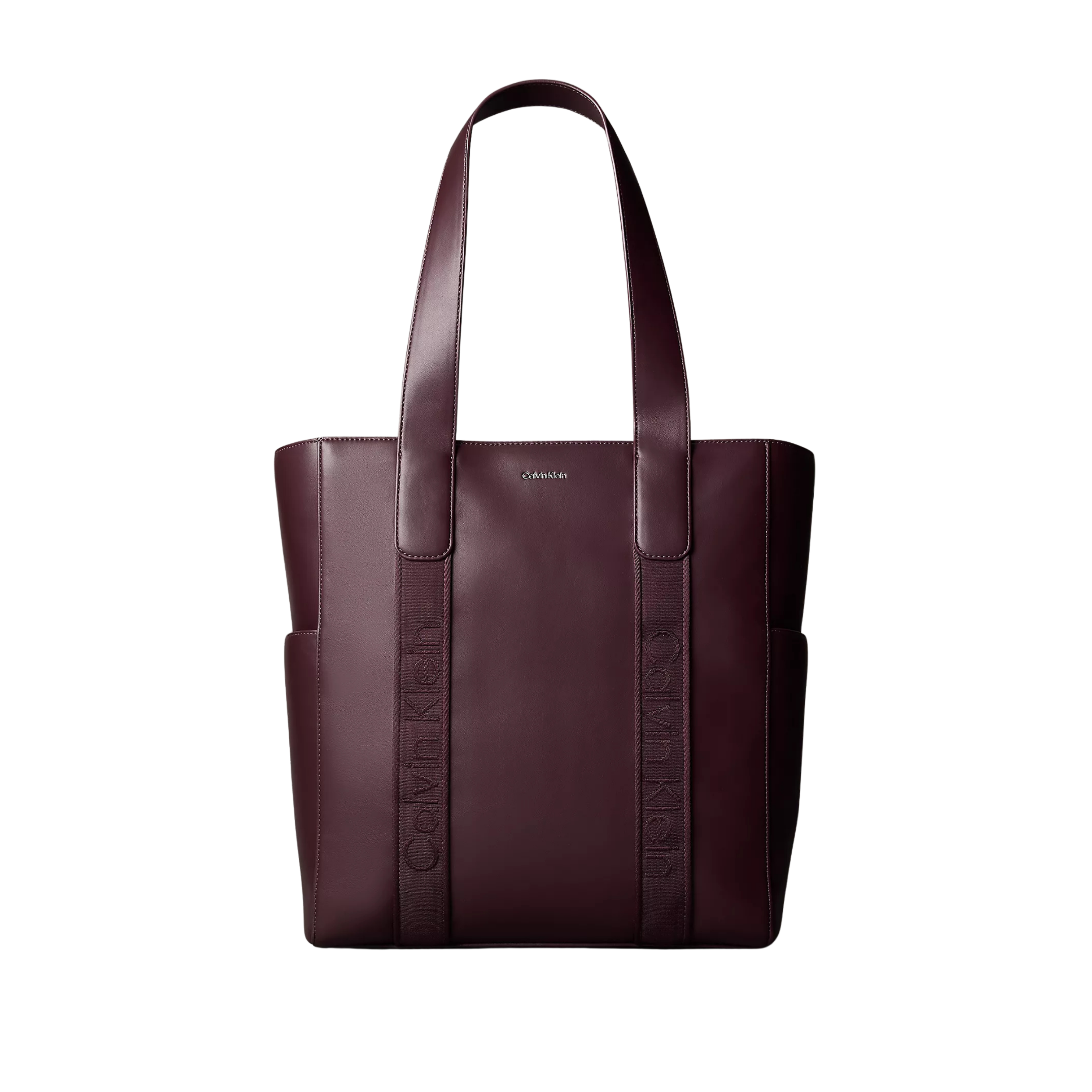 Calvin Klein Women Logo Webbing Strap Tote Bag - Fudge