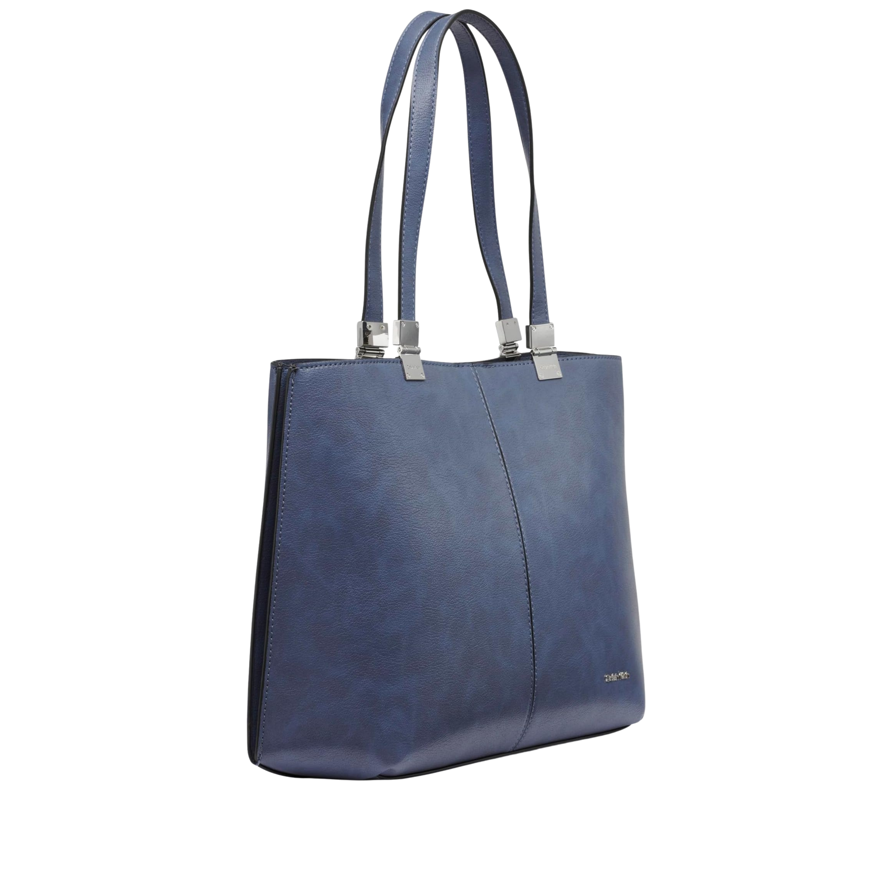 Calvin Klein Women Granite Geometric Vegan Leather Tote Bag - Folkstone Grey
