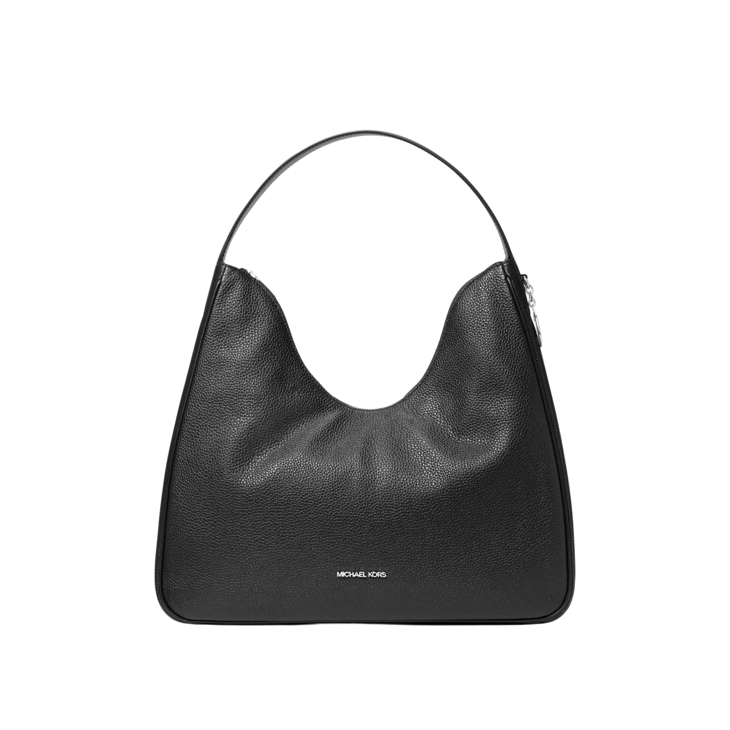 Michael Kors Women Nayla Medium Pebbled Leather Hobo Shoulder Bag - Black