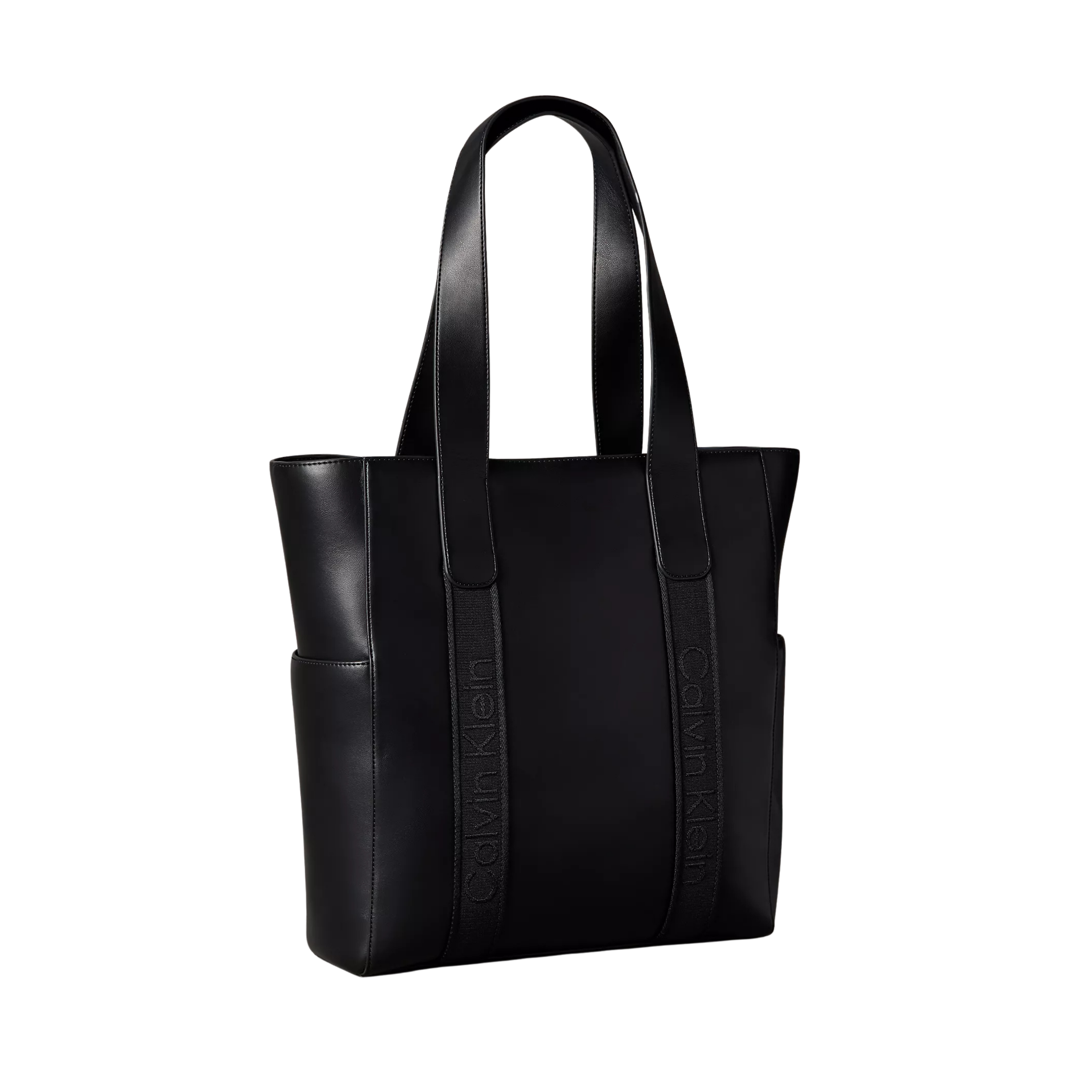 Calvin Klein Women Logo Webbing Strap Tote Bag - Black