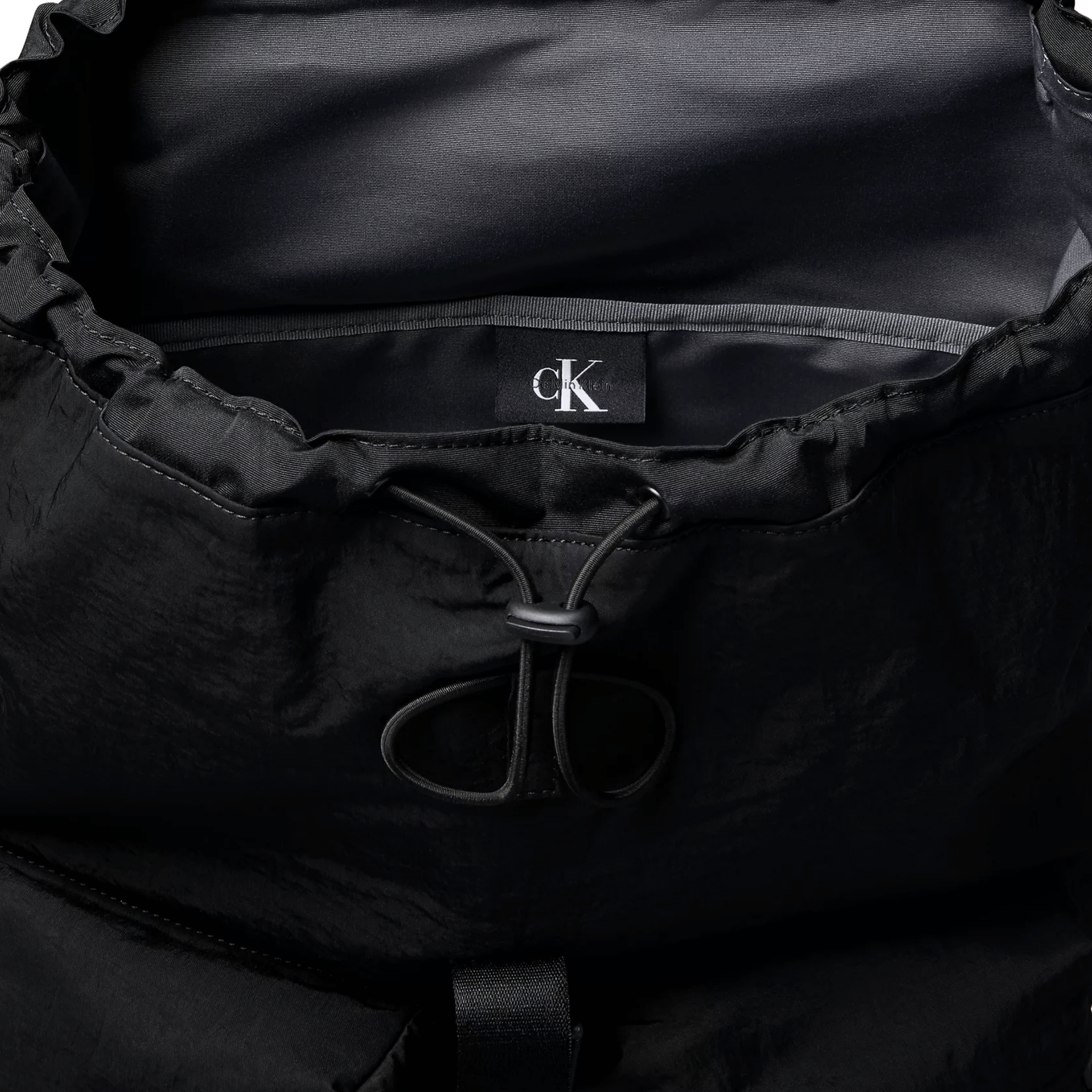 Calvin Klein Men Nylon Top Flap Backpack - Black