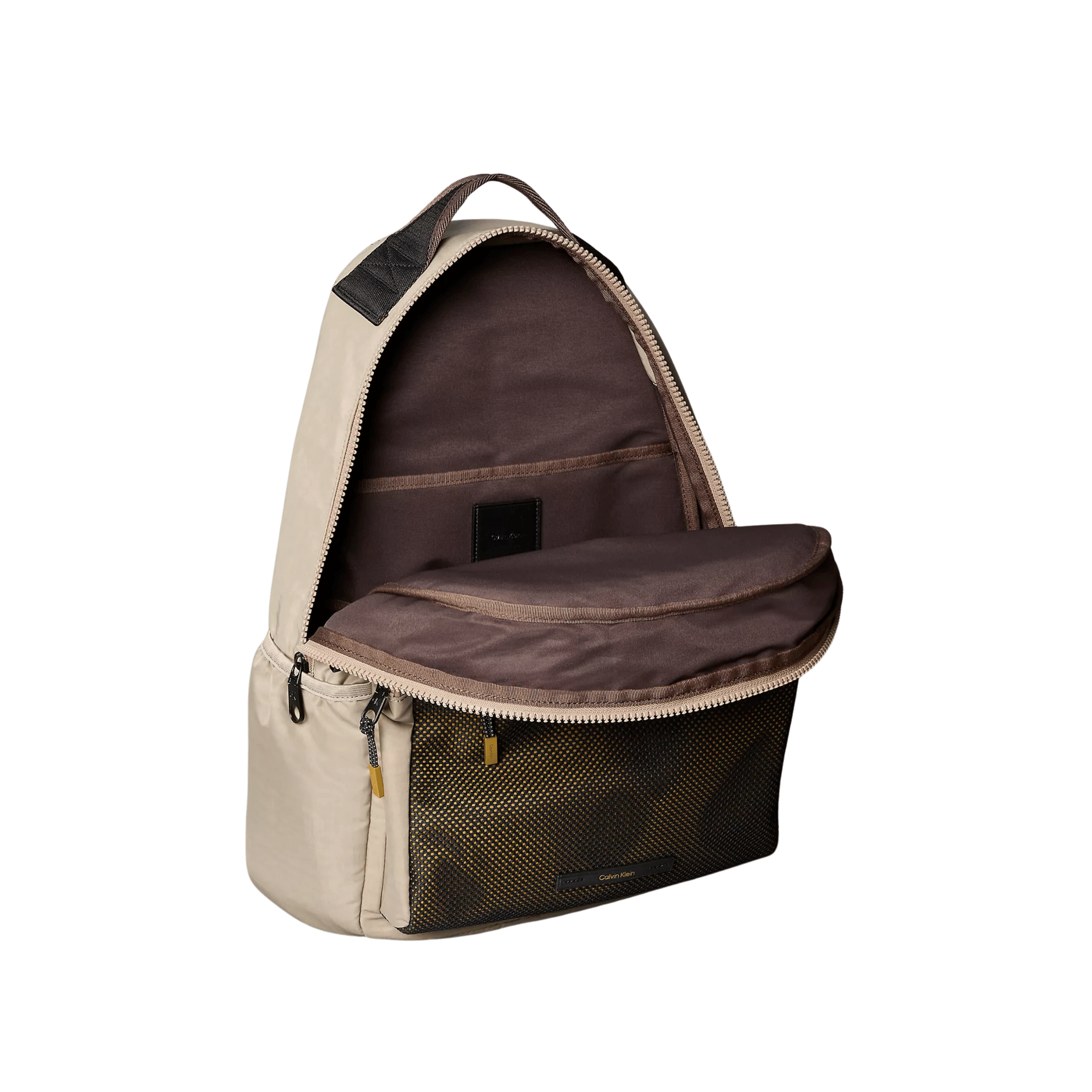 Calvin Klein Men Mesh Front Round Backpack - Desert Taupe