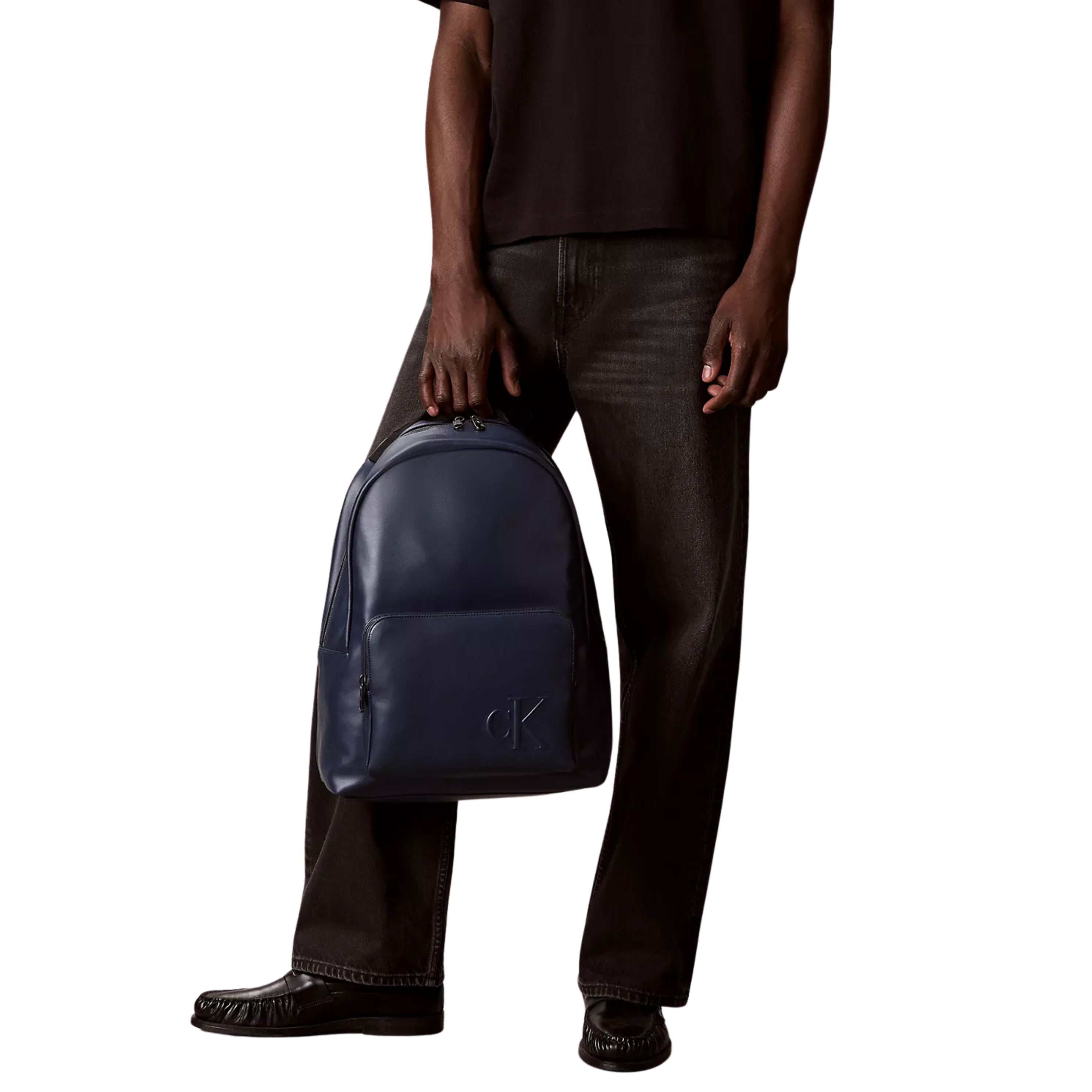 Calvin Klein Men Embossed Monogram Backpack - Blue Nights