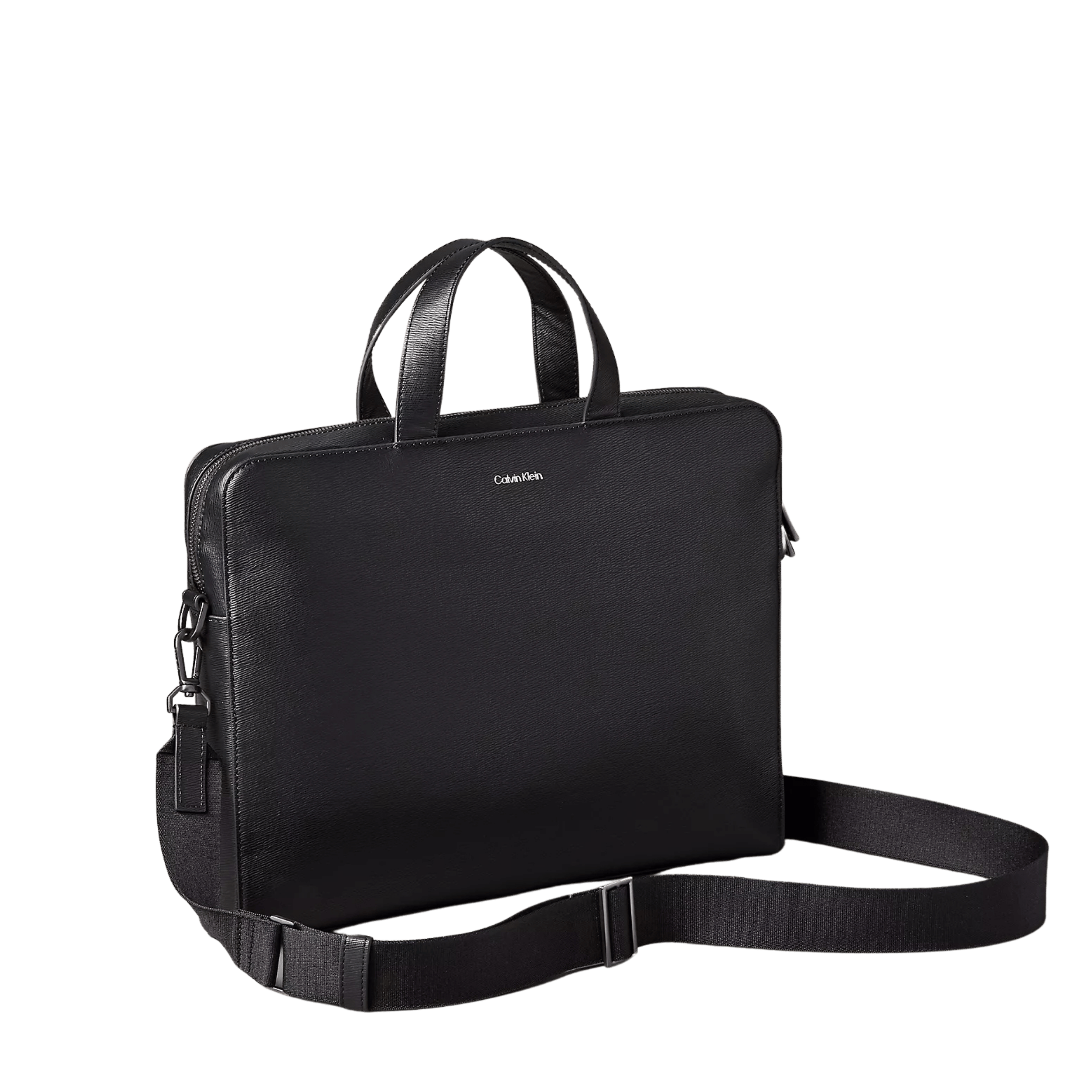Calvin Klein Men Emblem Logo Slim Commuter Bag - Black