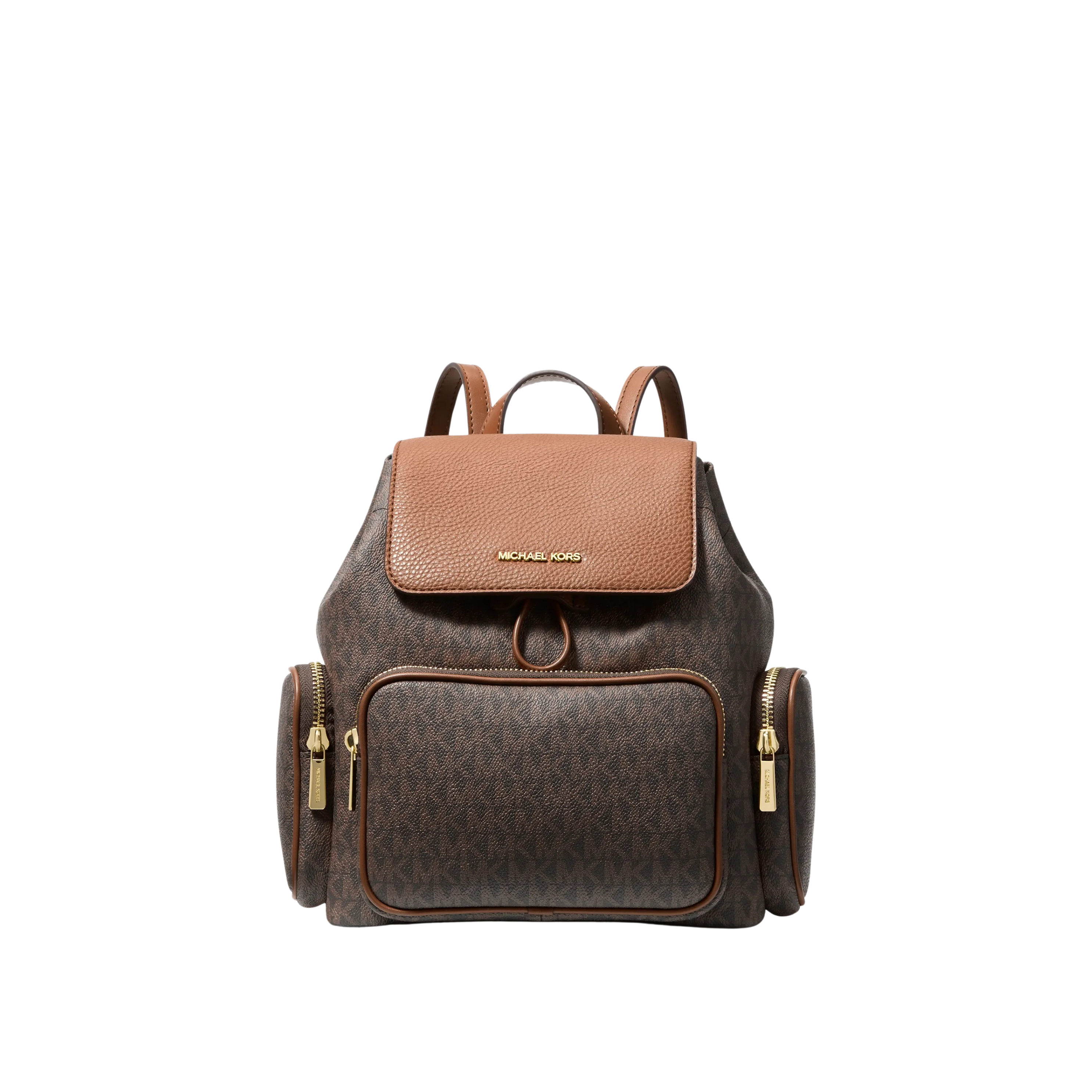 Michael Kors Women Merritt Small Signature Logo Cargo Backpack - Brown