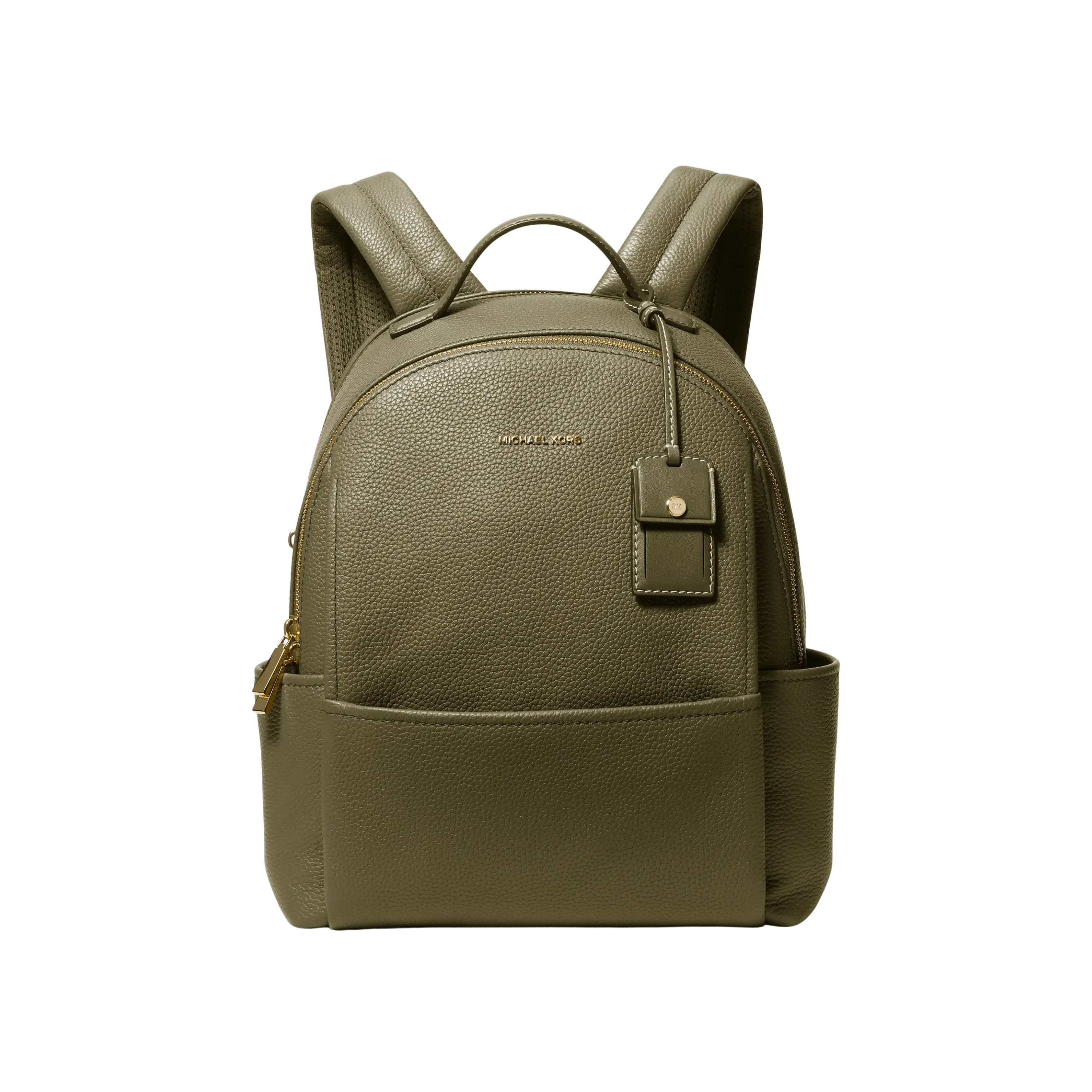 Michael Kors Women Sable Medium Pebbled Leather Backpack - Loden