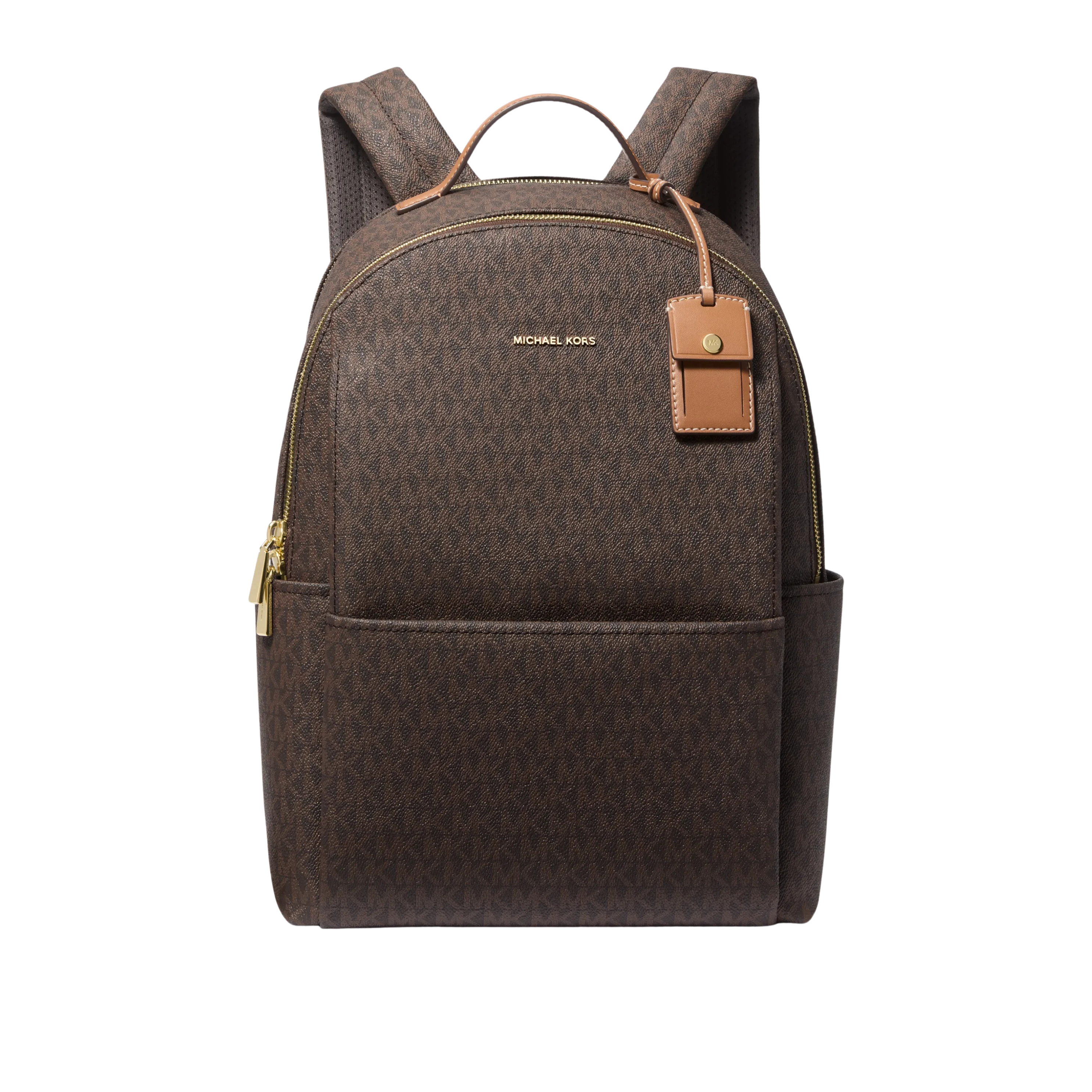 Michael Kors Women Sable Large Printed Signature Logo Backpack - Brown