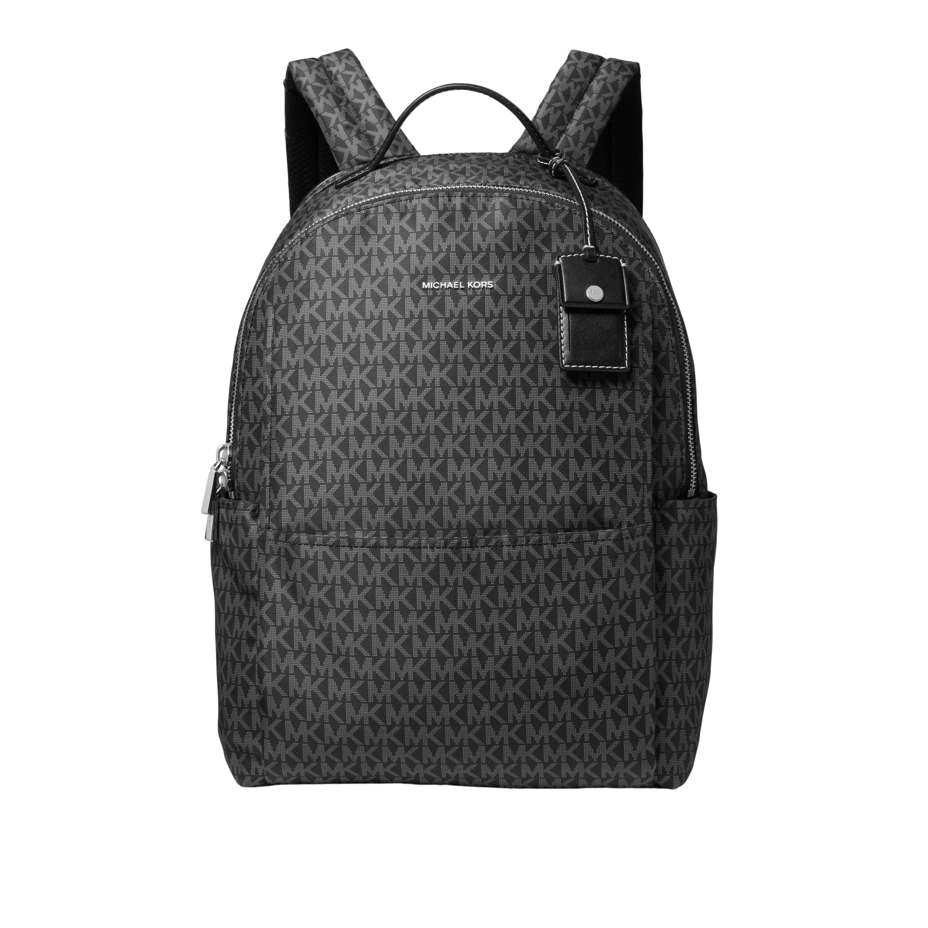 Michael Kors Women Sable Large Printed Signature Logo Backpack - Black