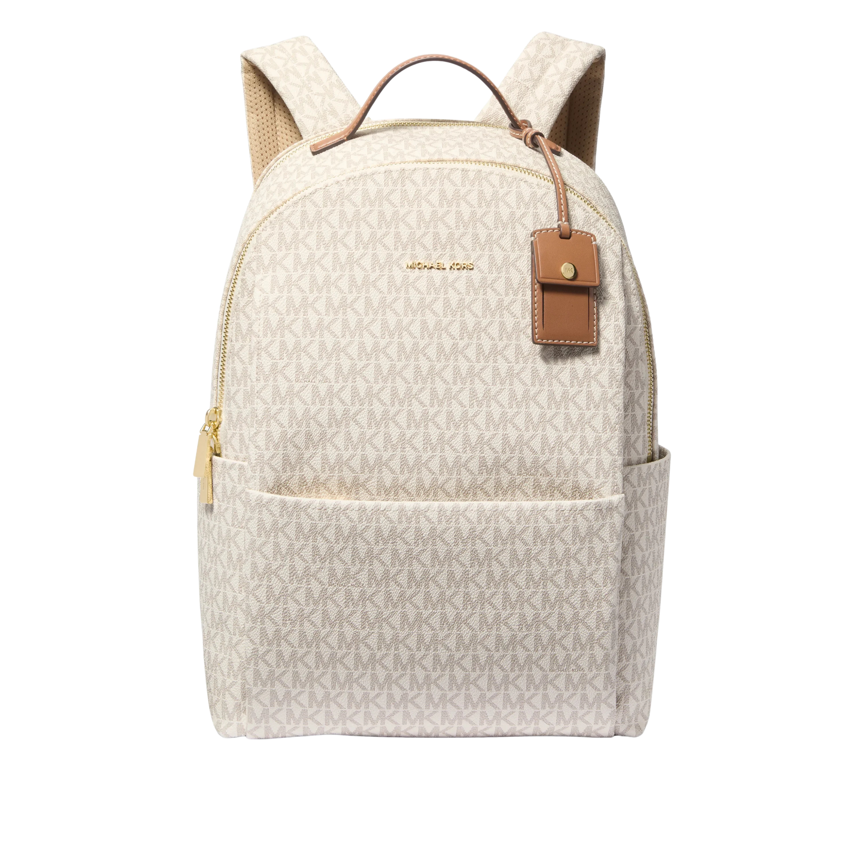 Michael Kors Women Sable Large Printed Signature Logo Backpack - Vanilla