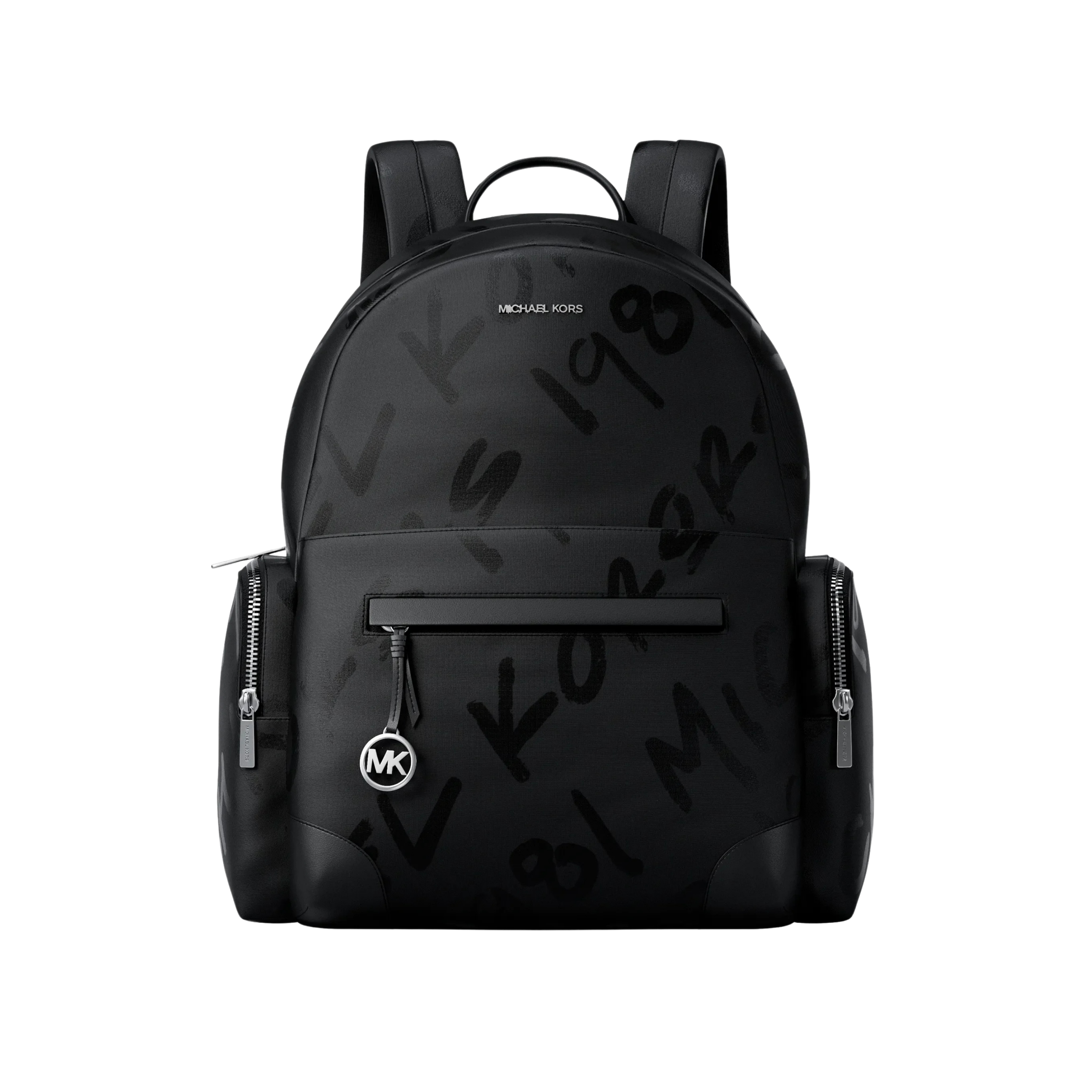 Michael Kors Women Prescott Large Printed Nylon Backpack - Black
