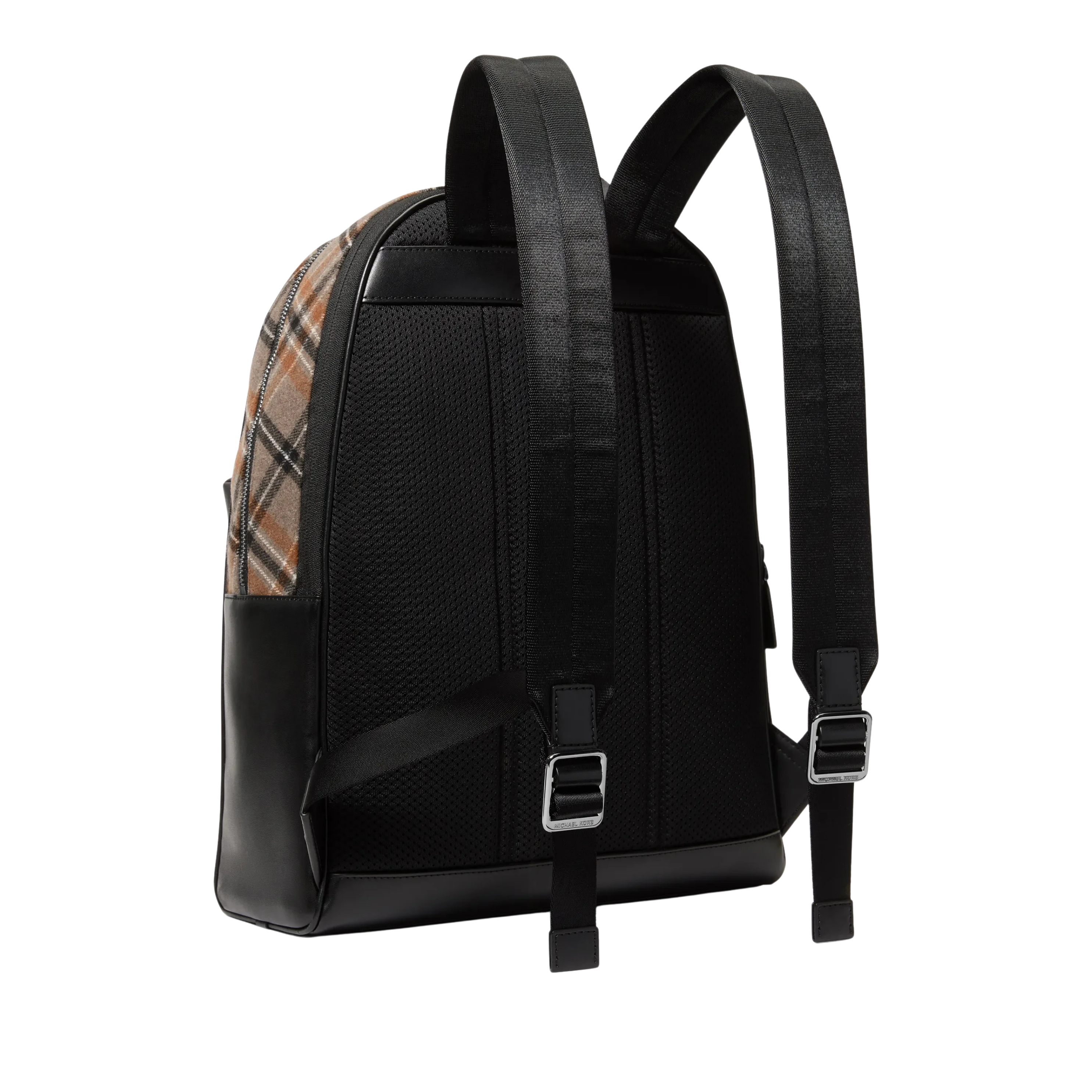 Michael Kors Men Pacey Plaid Print Wool Blend Backpack - Mushroom