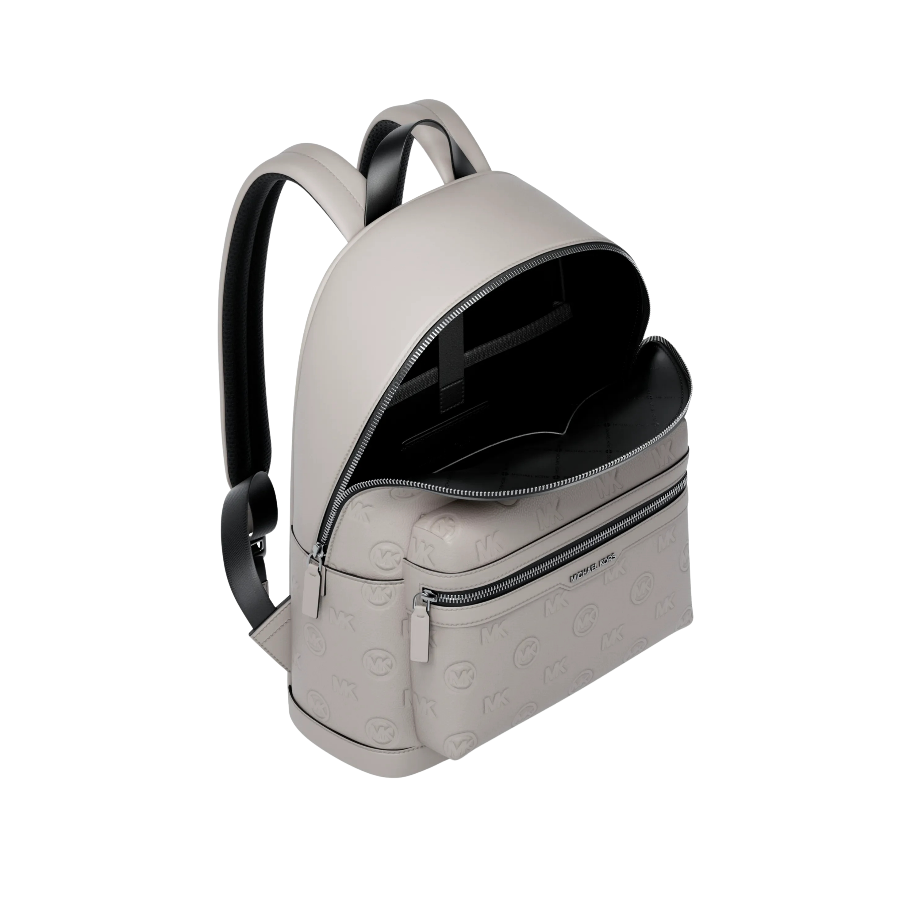 Michael Kors Men Cooper Medium Logo Debossed Dome Backpack - Pearl Grey
