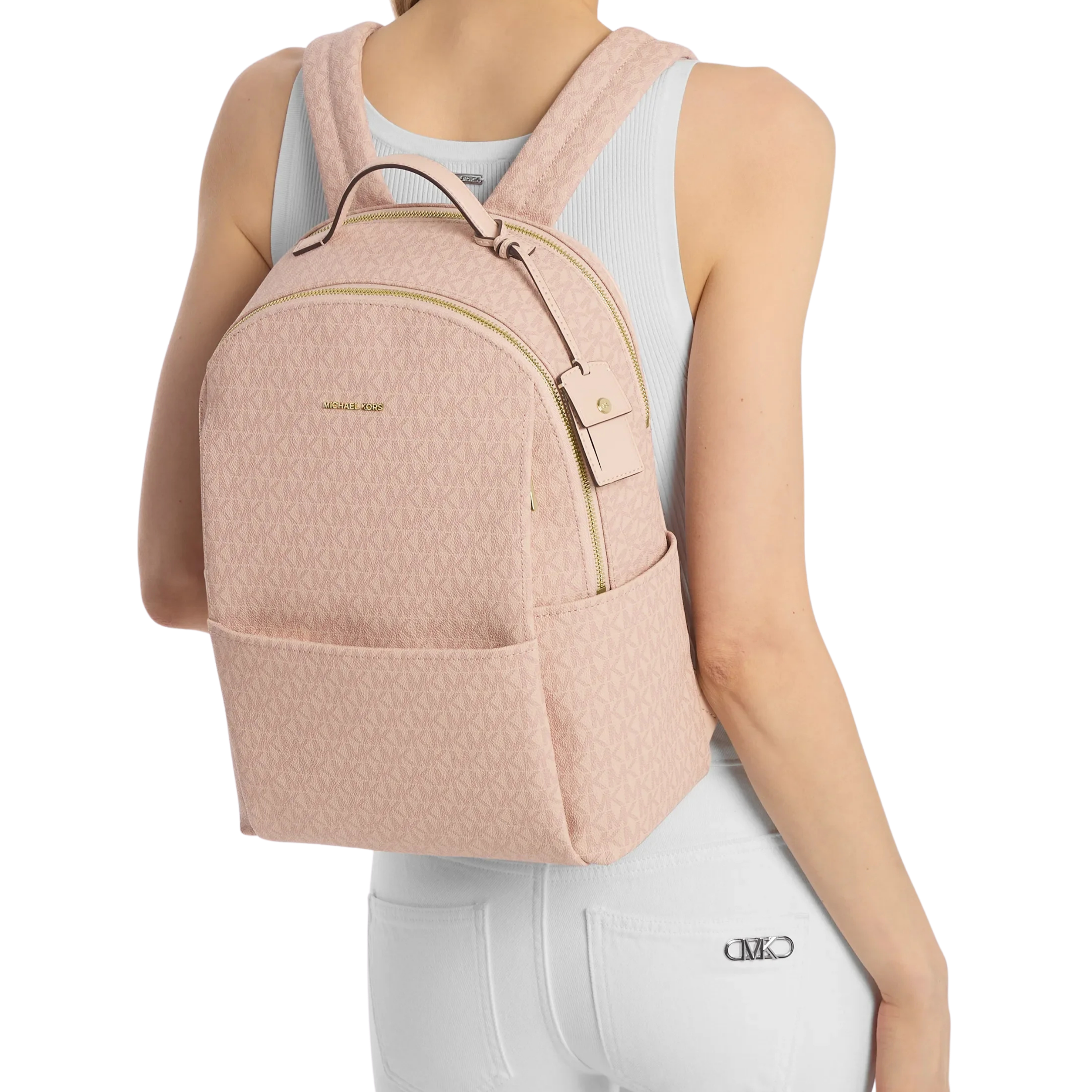 Michael Kors Women Sable Large Signature Logo Backpack - Ballet
