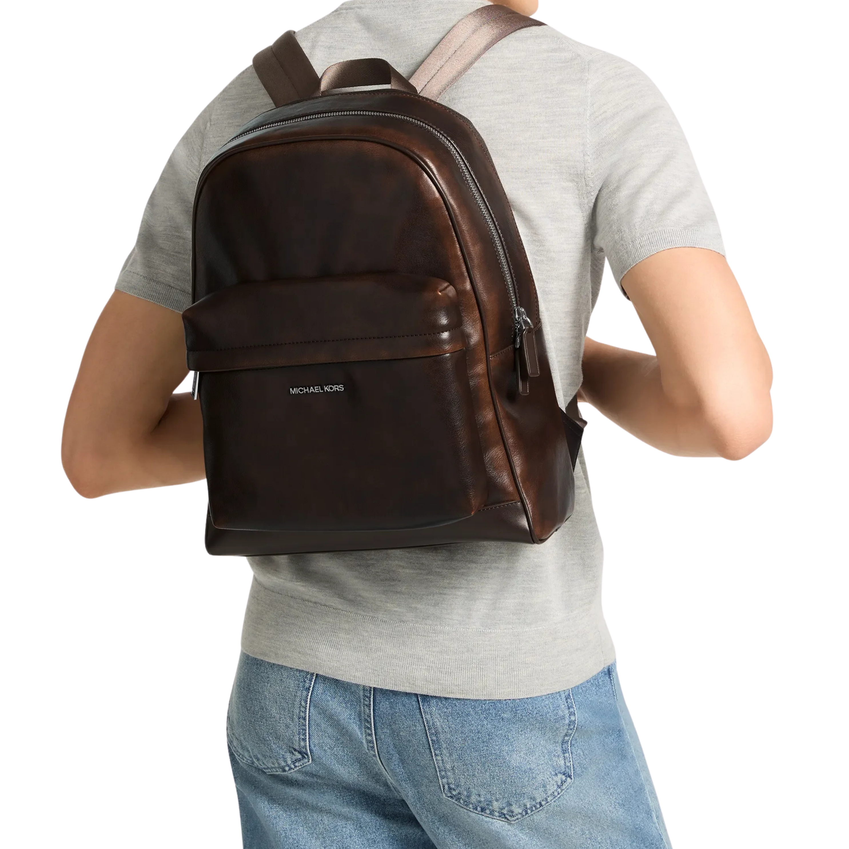 Michael Kors Men Pacey Burnished Backpack - Chocolate
