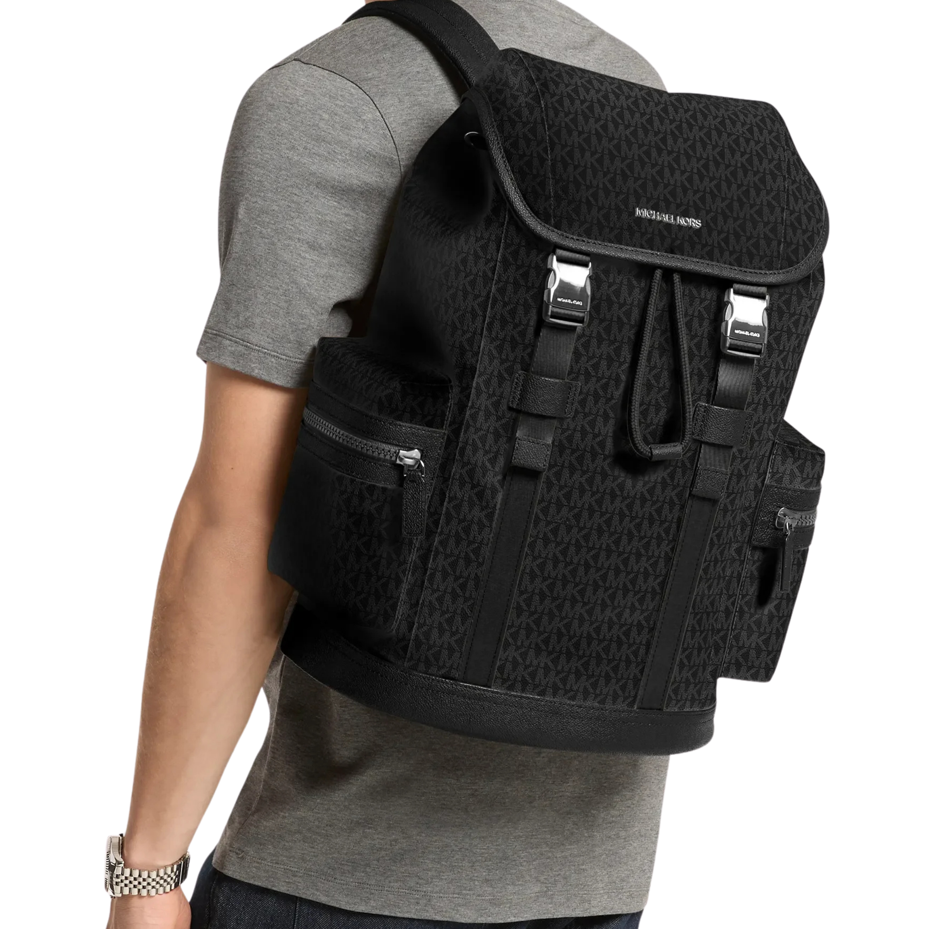 Michael Kors Men Cooper Logo Backpack - Black