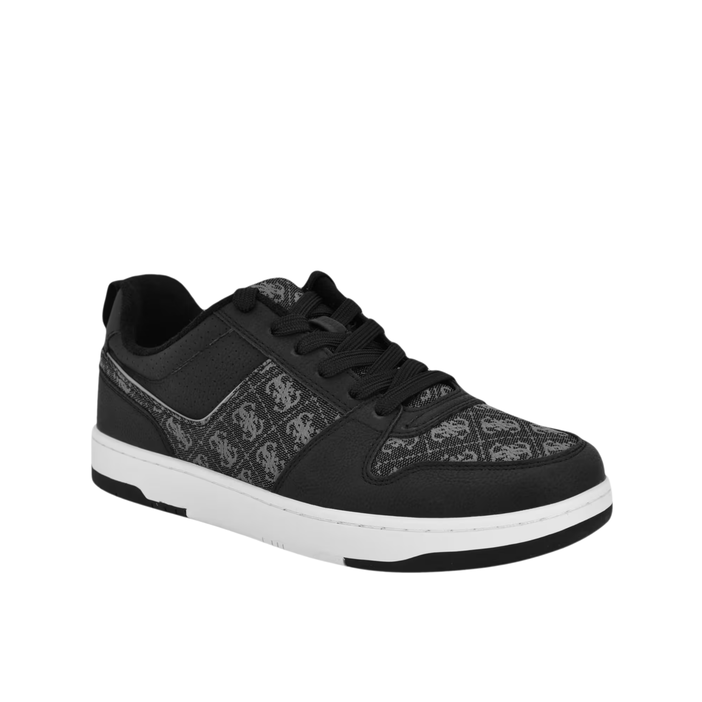 Guess Men Tryon Paneled Sneakers - Black Leather