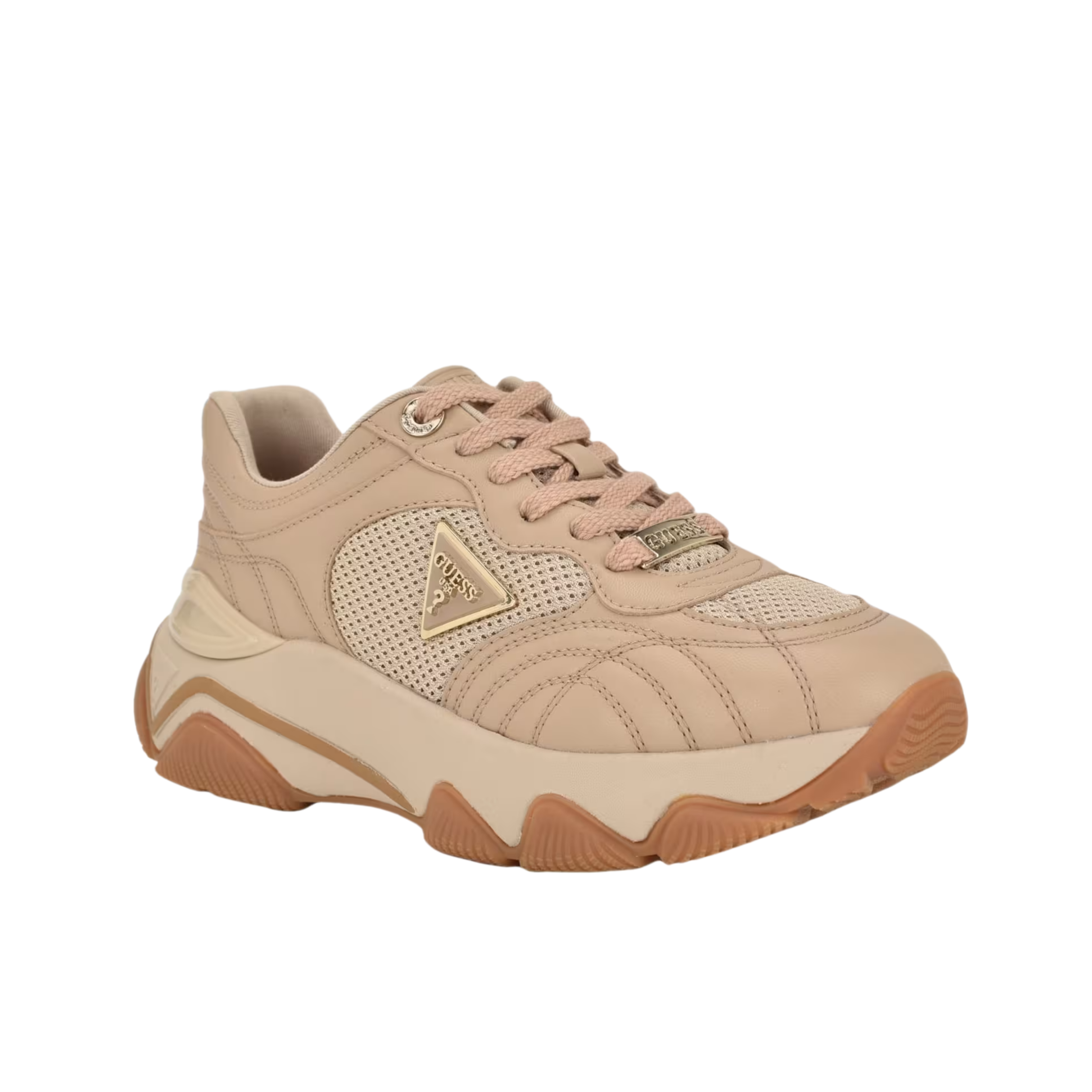 Guess Women Moeann Lace Up Sneakers - Light Natural 110