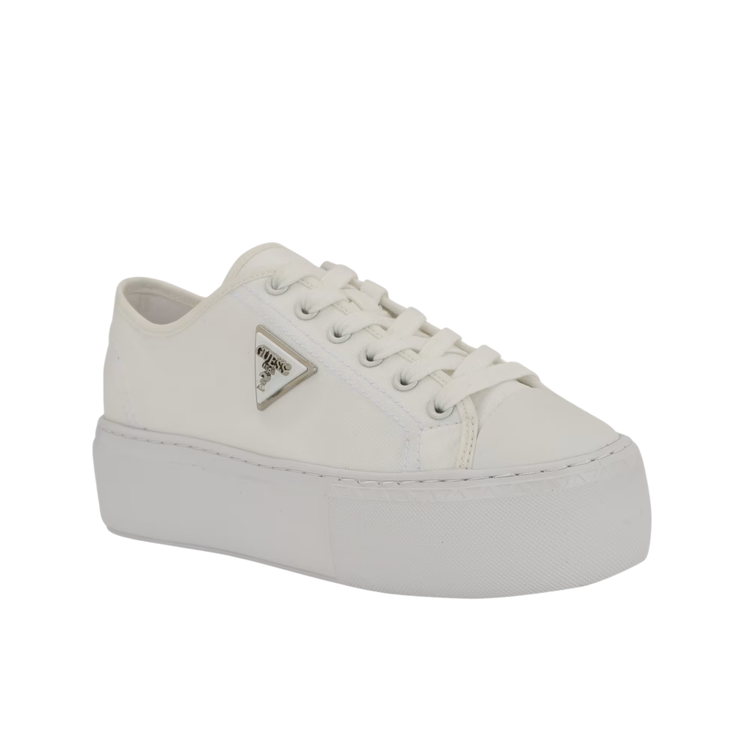 Guess Women Joezi Low Top Flatform Sneakers - White
