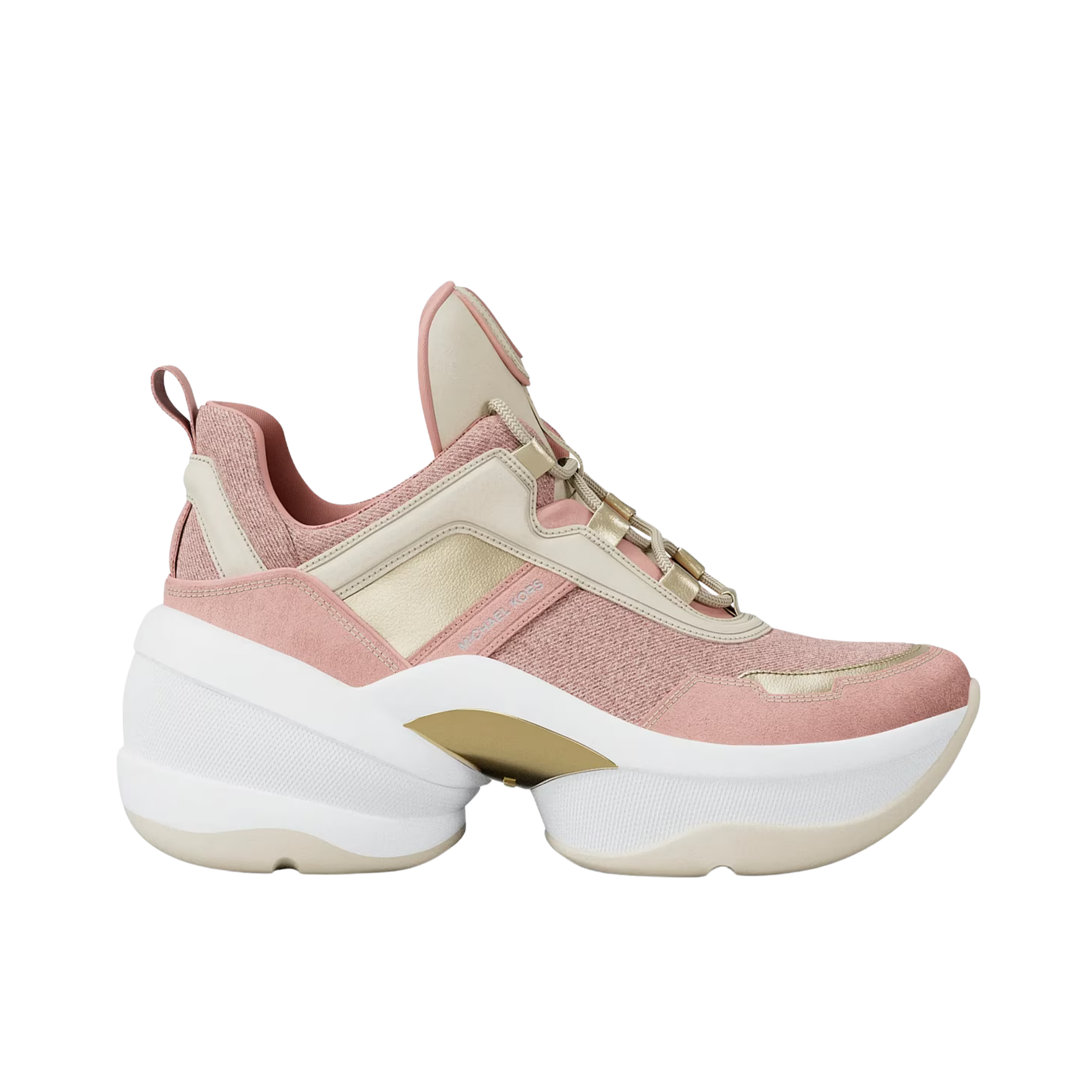 Michael Kors Women Olympia Mixed Media Trainer - Powder Blush