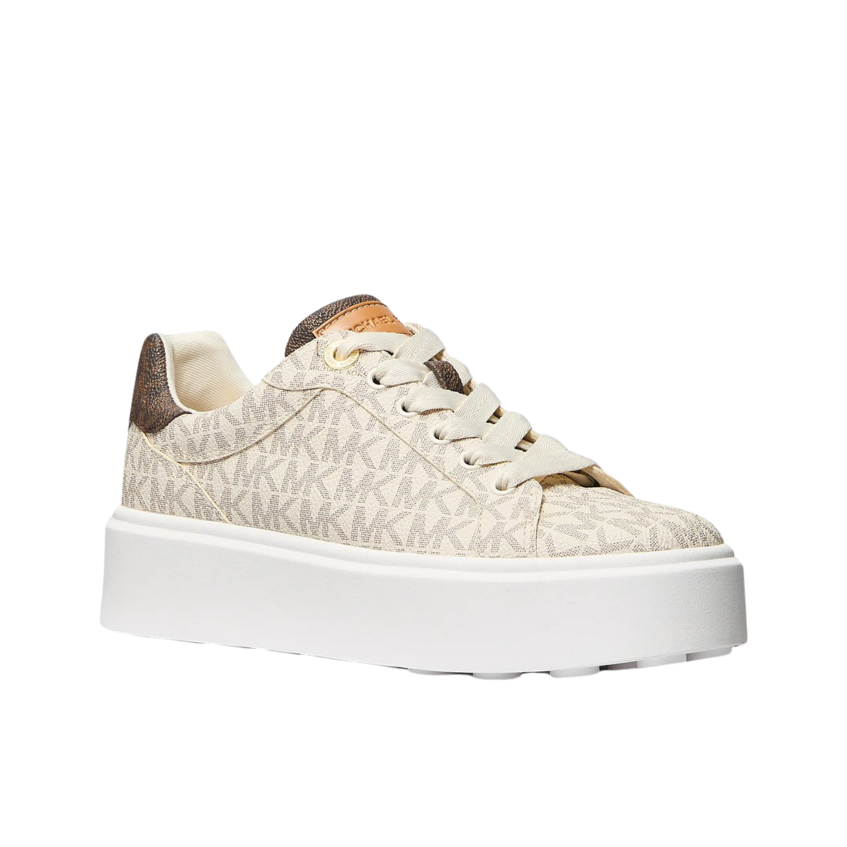 Michael Kors Women Romey Two Tone Logo Platform Sneaker  - Vainilla