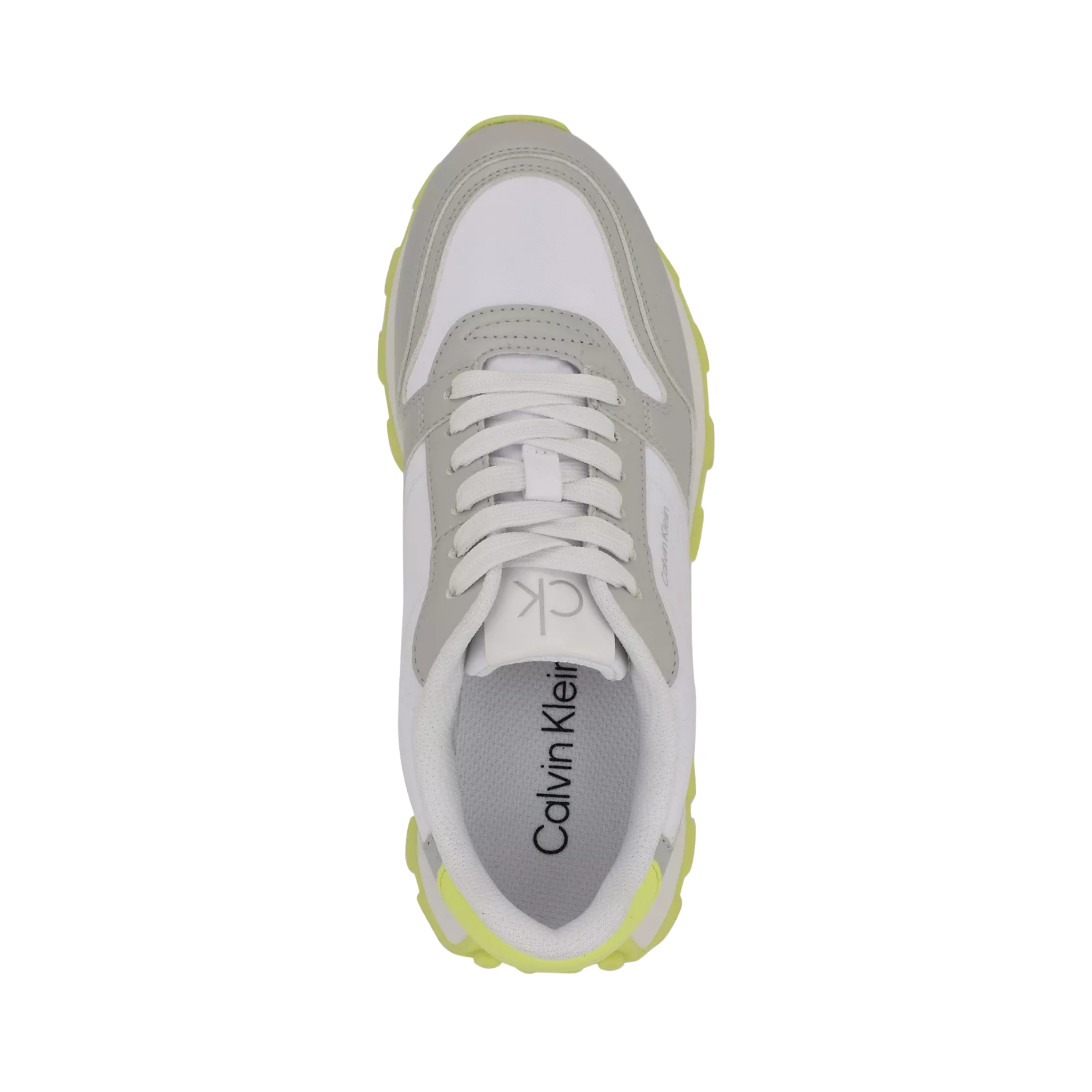 Calvin Klein Women Tulay Sneaker - White Stardust Acid Lemon