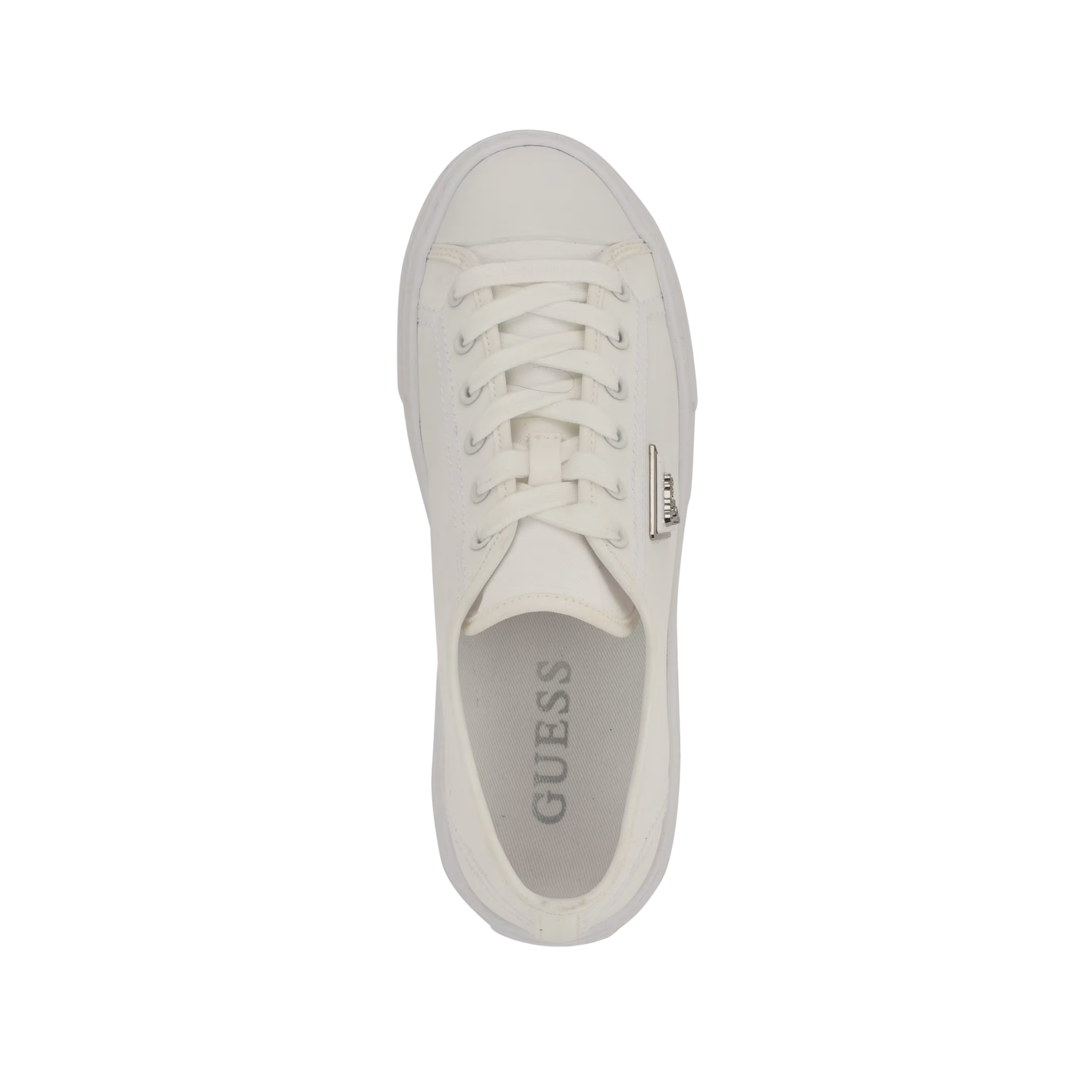 Guess Women Joezi Low Top Flatform Sneakers - White
