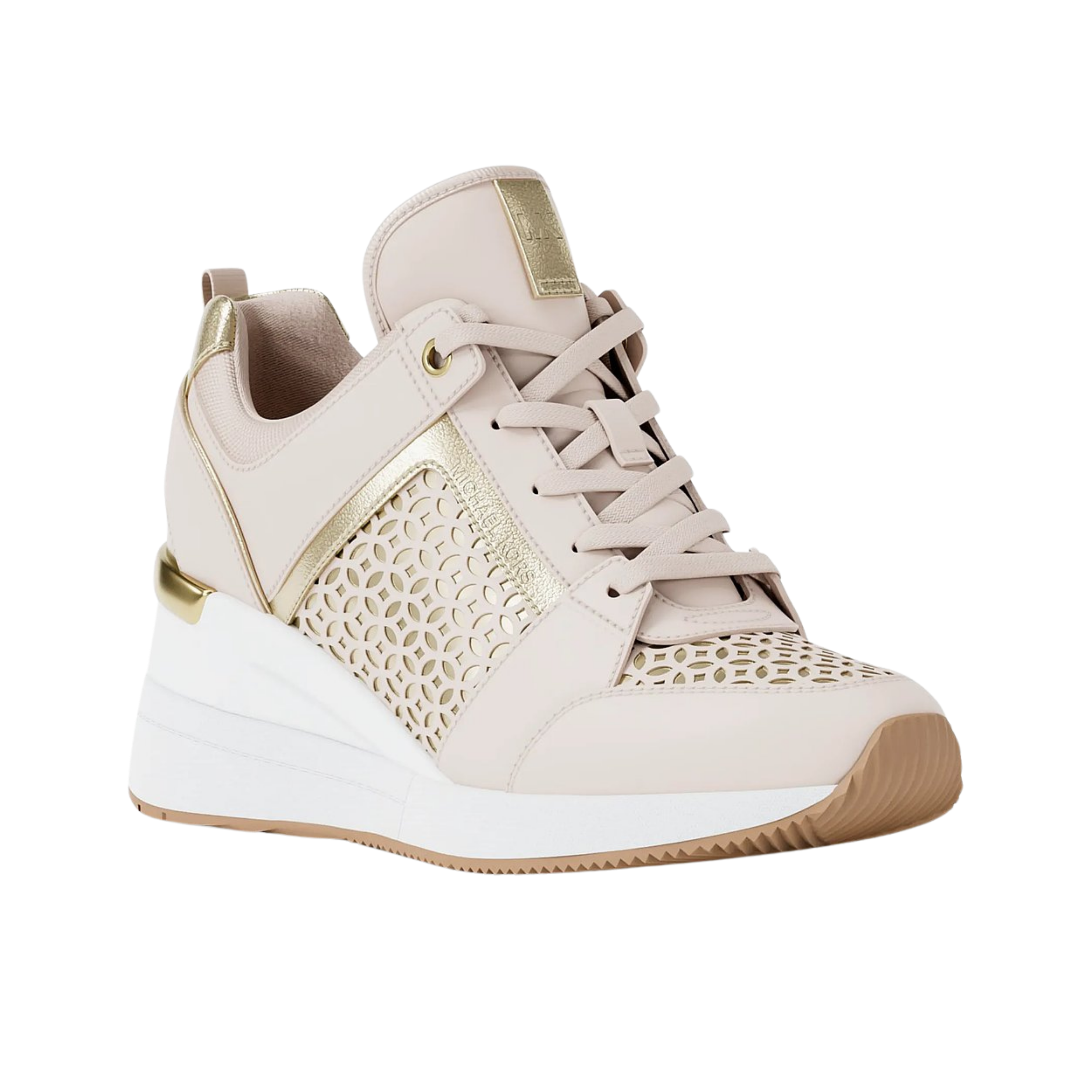 Michael Kors Women Georgie Perforated Trainer - Pale Gold