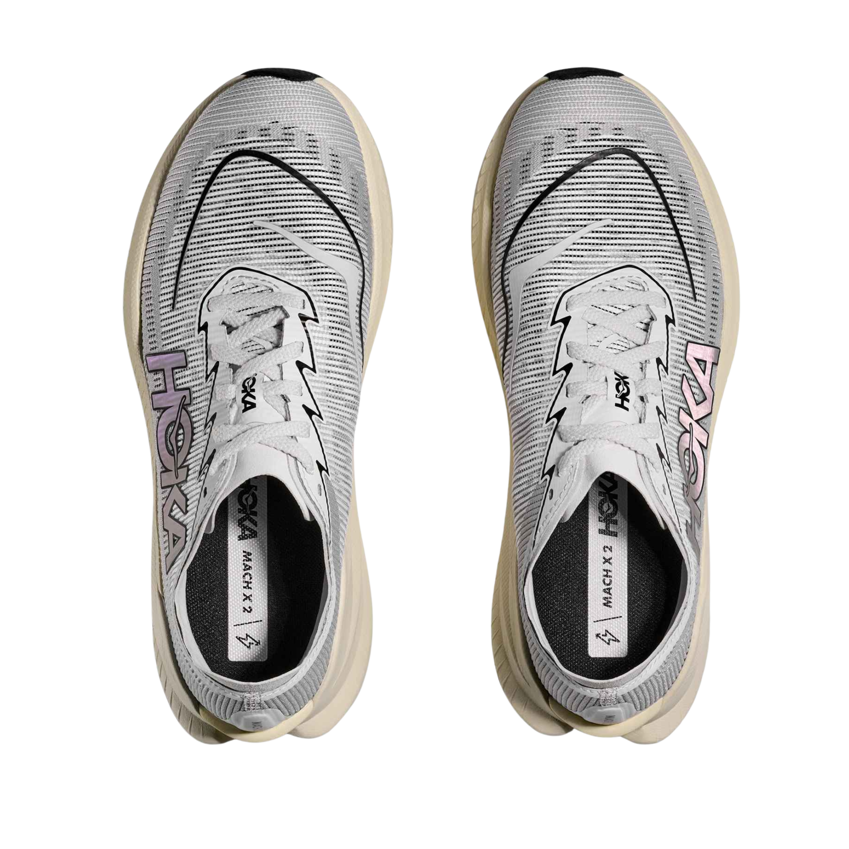 Hoka Women Mach X 2 - White Cosmic Grey