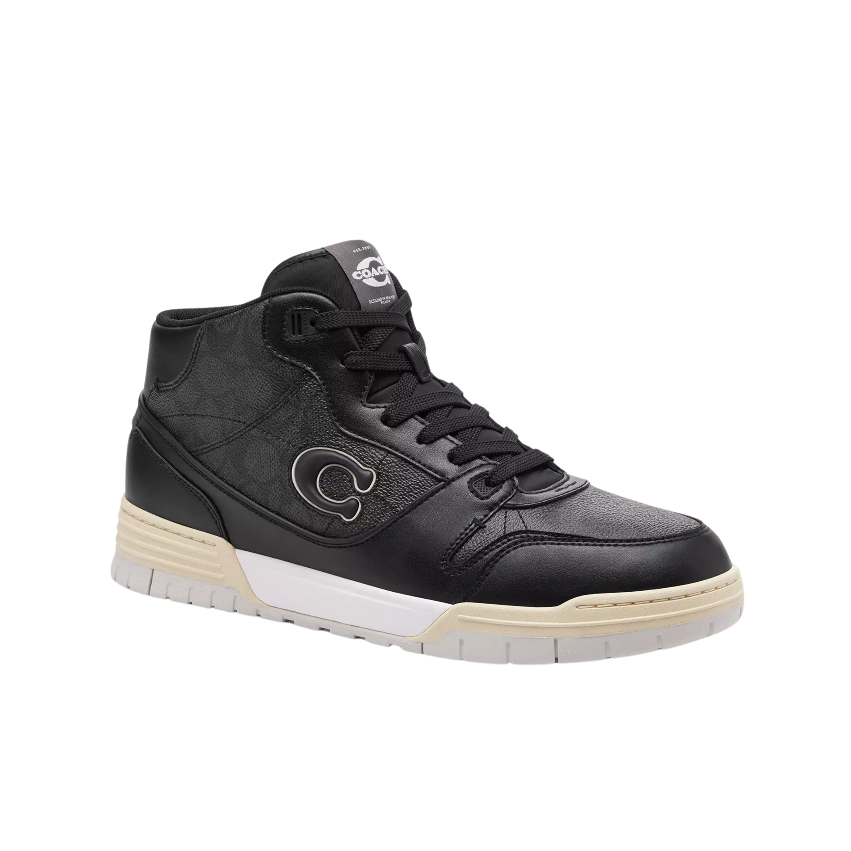 Coach Men's Soho Mid Top - Charcoal Black